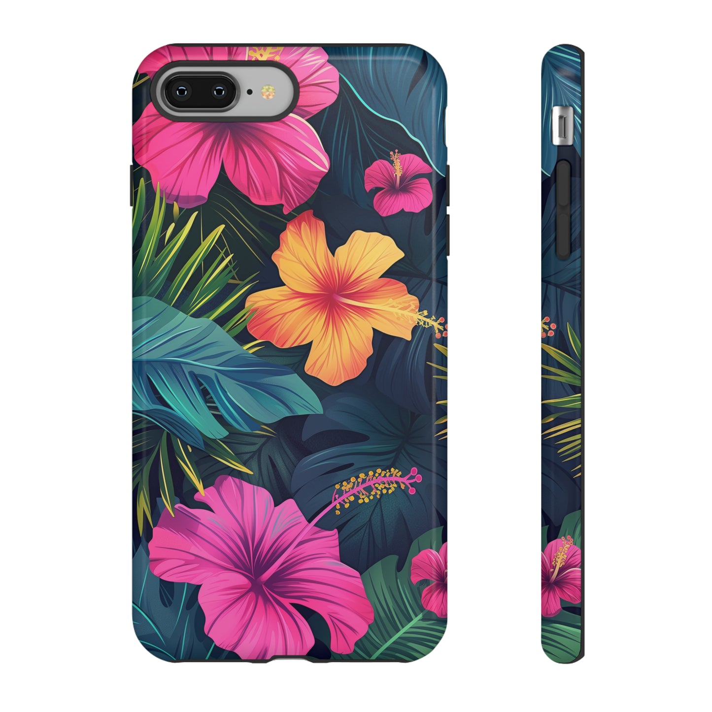 Hibiscus Dark Hawaiian Tropical Phone Case, 808, Island Tropics, Wireless Compatible, Protective Cell Phone Case iPhone, Samsung, Pixel