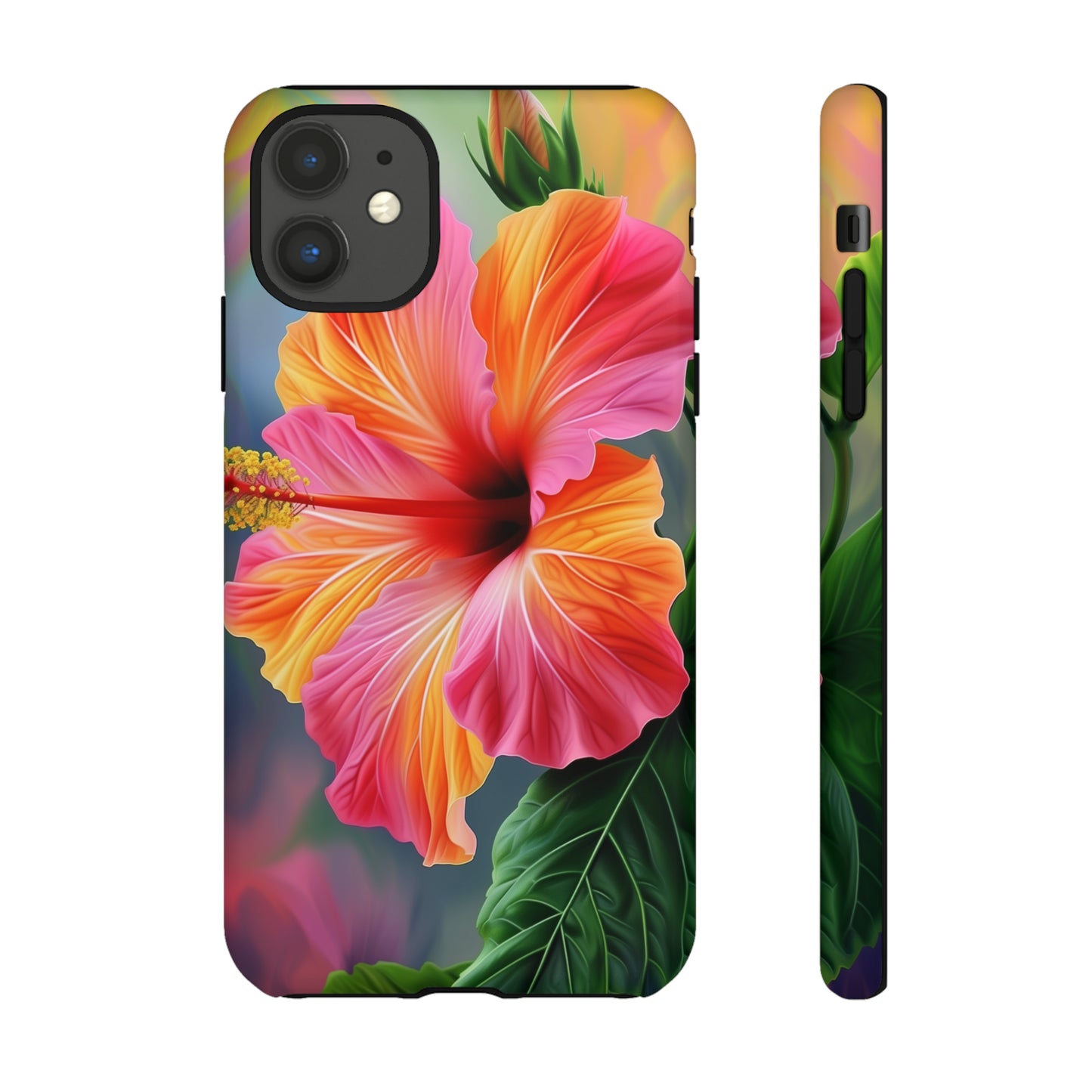 Hibiscus Flower Hawaiian Phone Case, Tropical, Wireless Compatible, Protective Cell Phone Case for iPhone, Samsung, Pixel phones