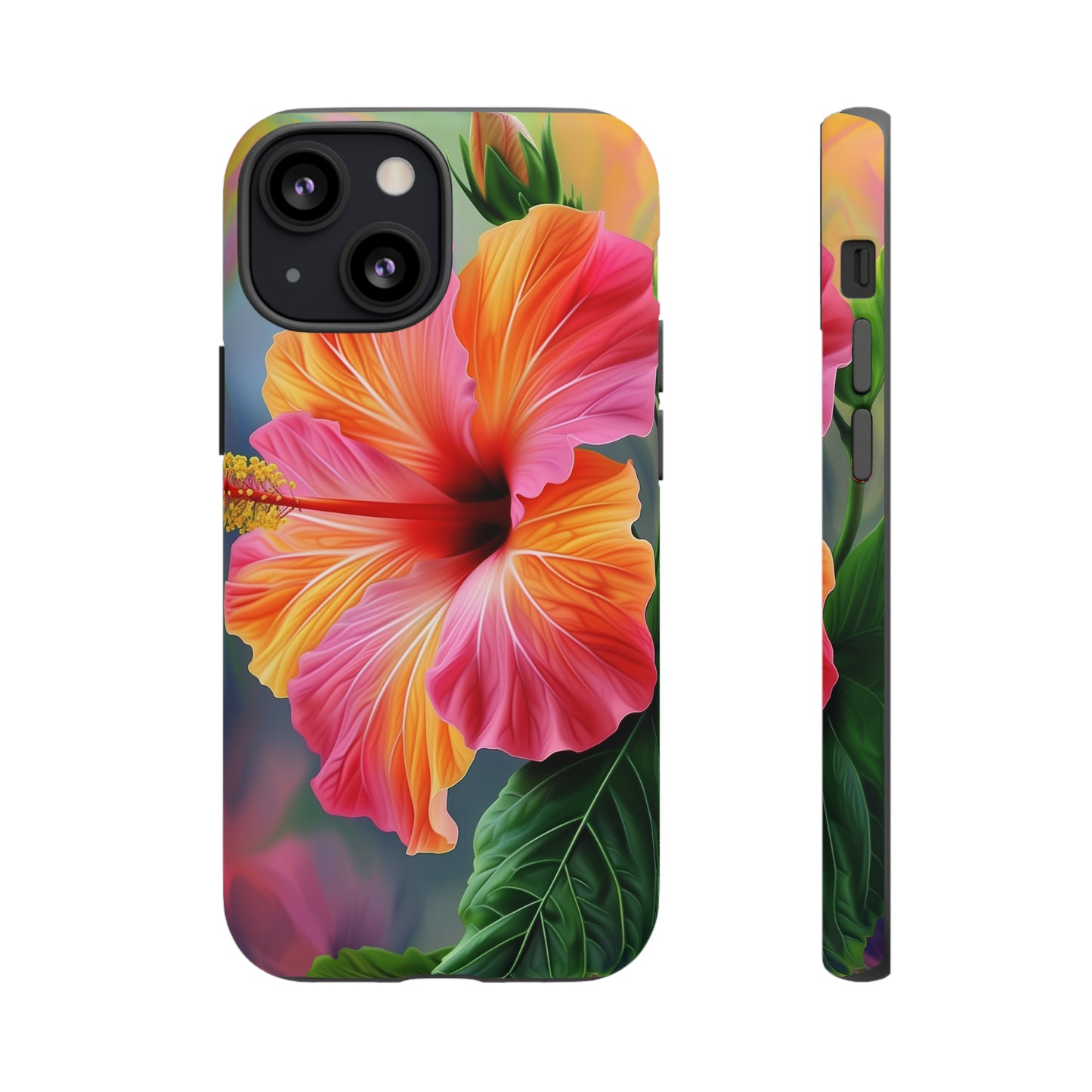 Hibiscus Flower Hawaiian Phone Case, Tropical, Wireless Compatible, Protective Cell Phone Case for iPhone, Samsung, Pixel phones