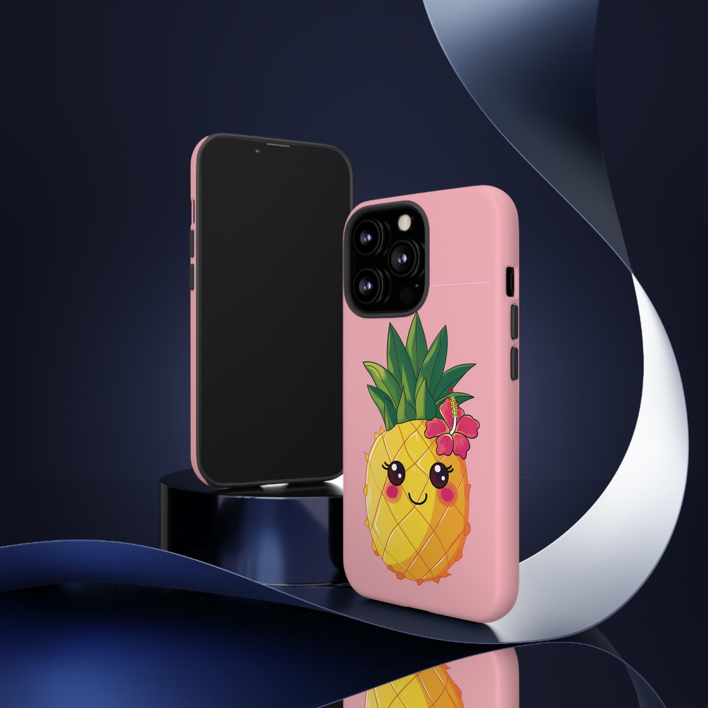 Cute Pineapple Hawaiian Phone Case, Tropical, Hibiscus, Wireless Compatible, Protective Cell Phone Case for iPhone, Samsung, Pixel phones