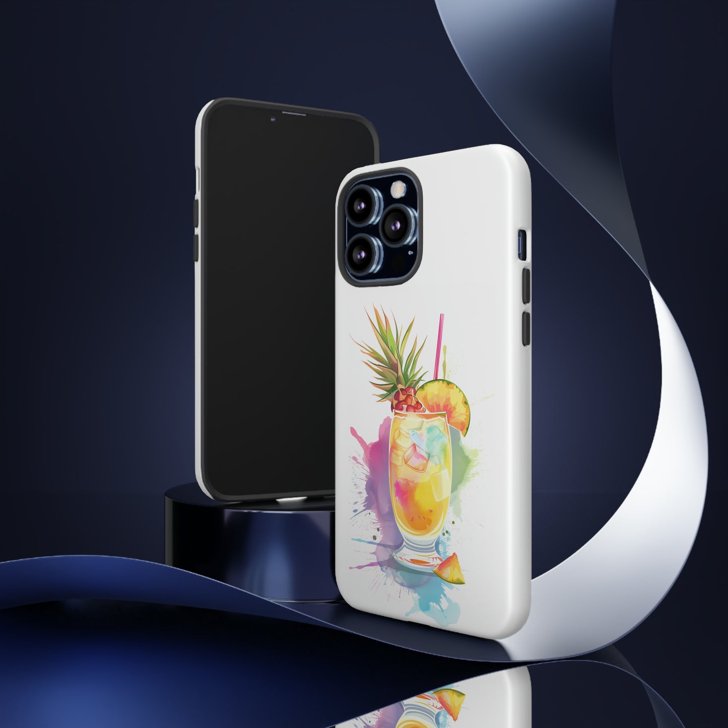 Pina Colada Cocktail Hawaiian Tropical Phone Case, Island Tropics, Wireless Compatible, Protective Cell Phone Case iPhone, Samsung, Pixel