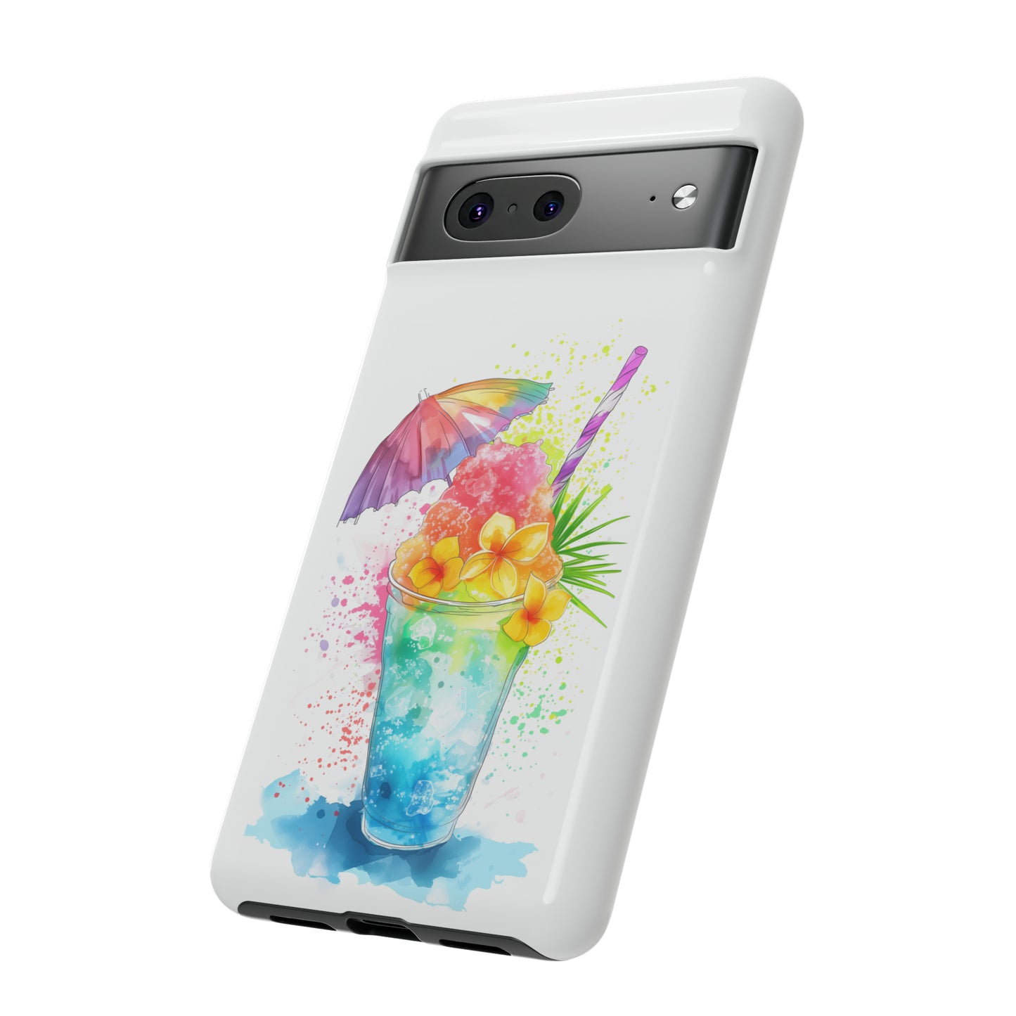 Shave Ice Plumerias Hawaiian Tropical Phone Case, 808, Island Tropics, Wireless Compatible, Protective Cell Case iPhone, Samsung, Pixel