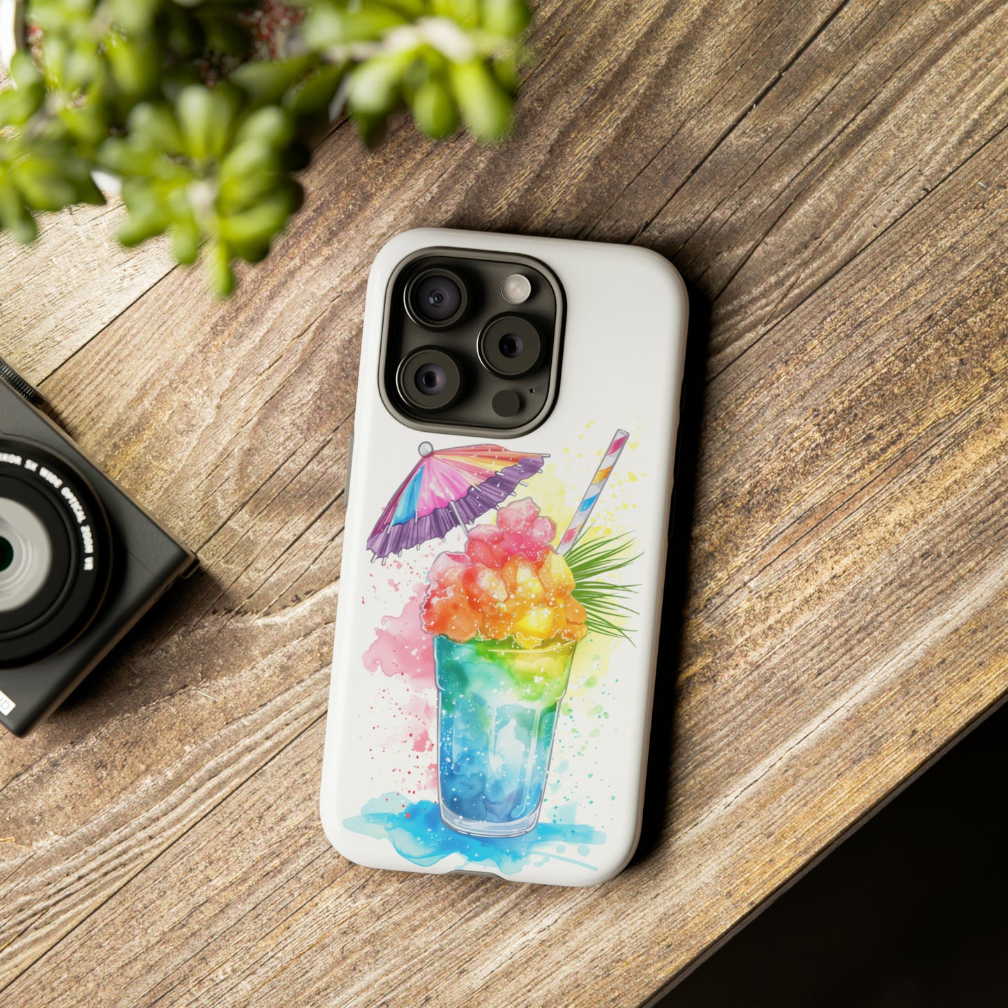 Shave Ice Colorful Hawaiian Tropical Phone Case, 808, Island Tropics, Wireless Compatible, Protective Cell Phone Case iPhone, Samsung, Pixel
