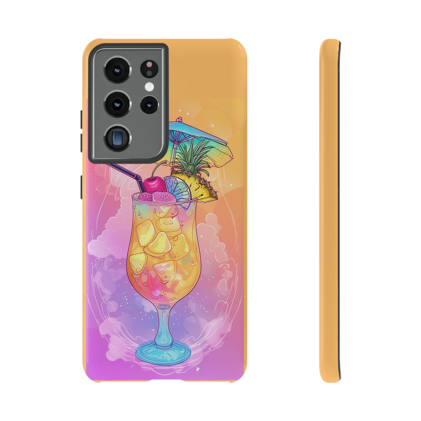 Pina Colada Cocktail Hawaiian Tropical Phone Case, Island Tropics, Wireless Compatible, Protective Cell Phone Case iPhone, Samsung, Pixel