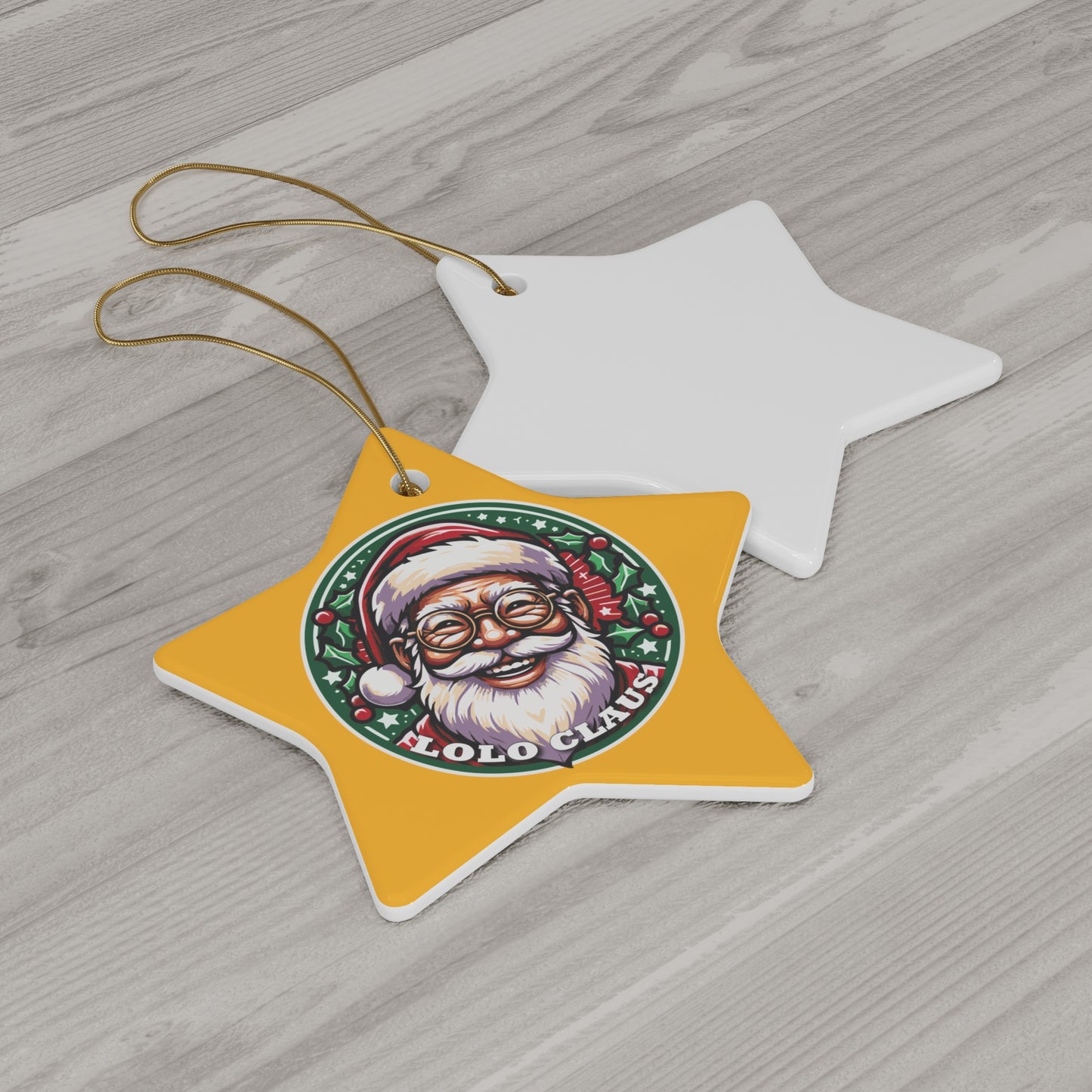 Lolo Claus Ceramic Ornament, 4 Shapes