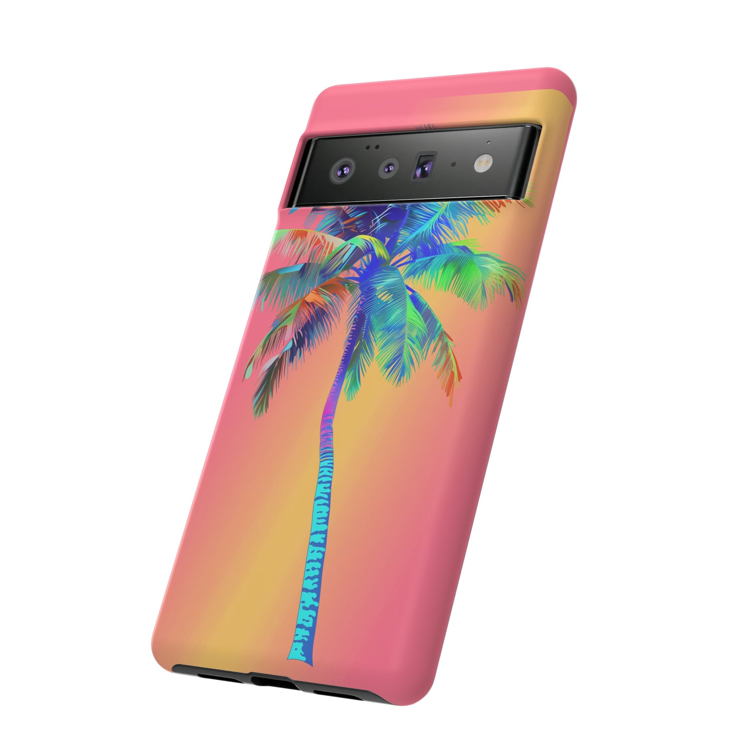 Palm Tree Pink Hawaiian Tropical Phone Case, 808, Island Tropics, Wireless Compatible, Protective Cell Phone Case for iPhone, Samsung, Pixel