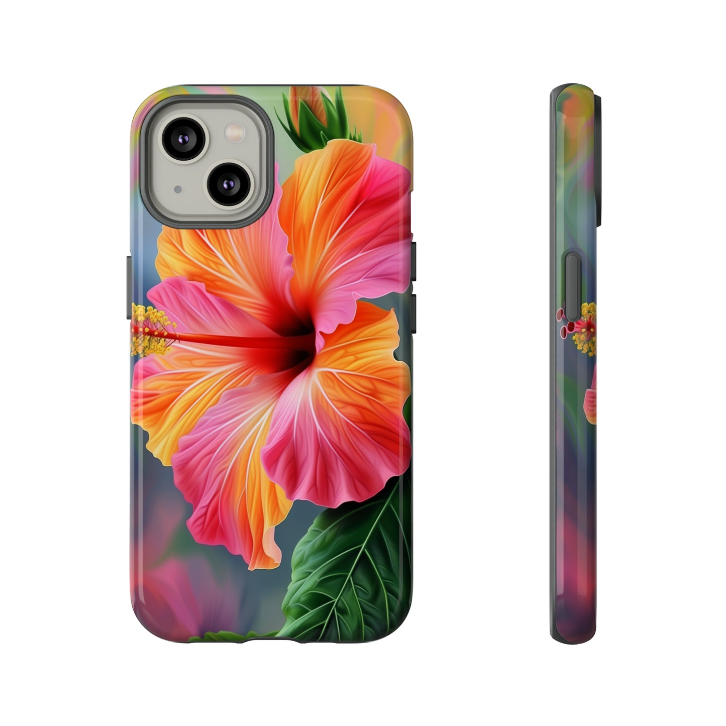 Hibiscus Flower Hawaiian Phone Case, Tropical, Wireless Compatible, Protective Cell Phone Case for iPhone, Samsung, Pixel phones
