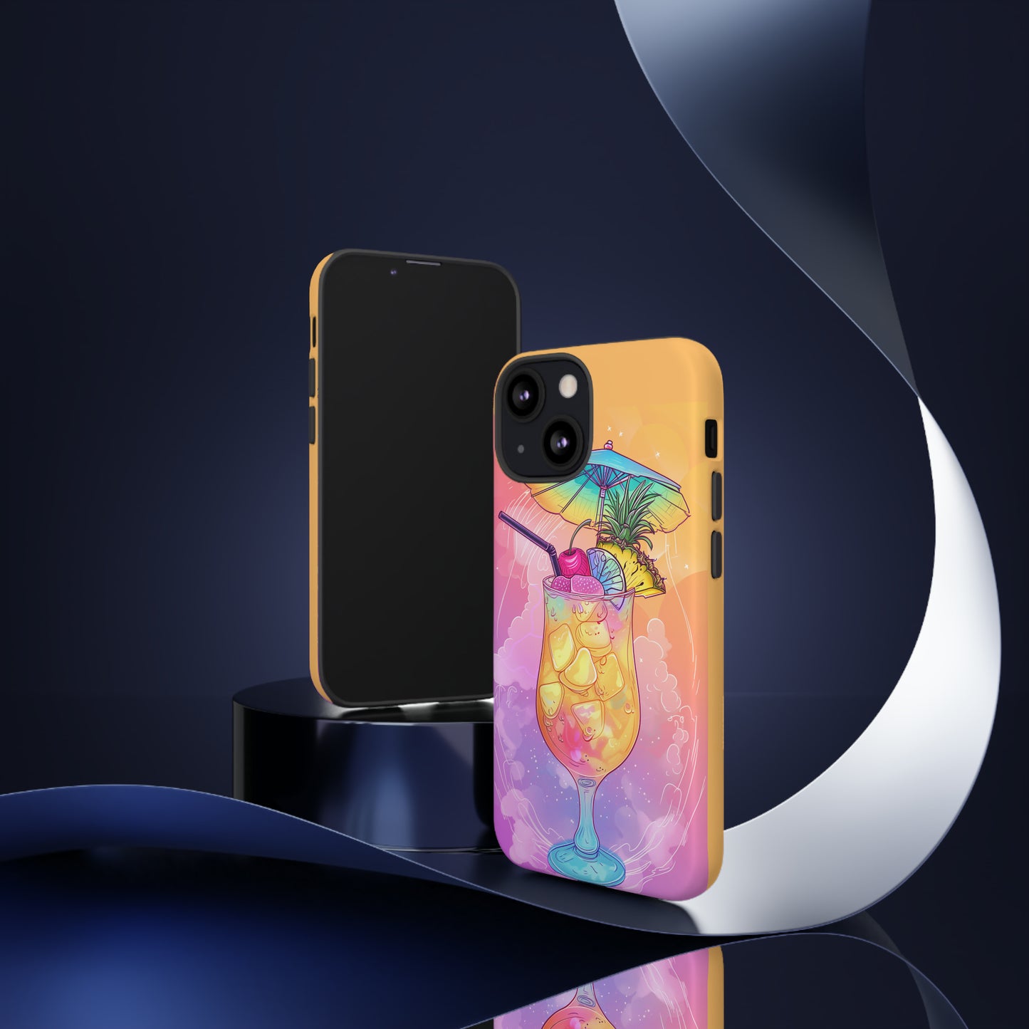 Pina Colada Cocktail Hawaiian Tropical Phone Case, Island Tropics, Wireless Compatible, Protective Cell Phone Case iPhone, Samsung, Pixel