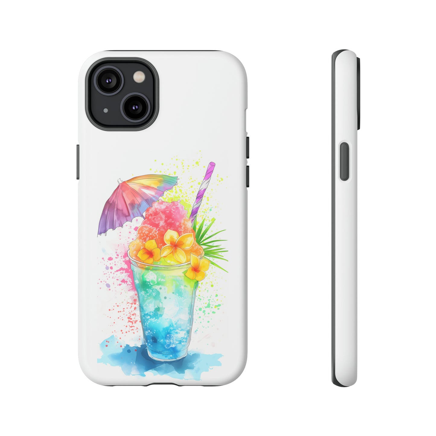 Shave Ice Plumerias Hawaiian Tropical Phone Case, 808, Island Tropics, Wireless Compatible, Protective Cell Case iPhone, Samsung, Pixel