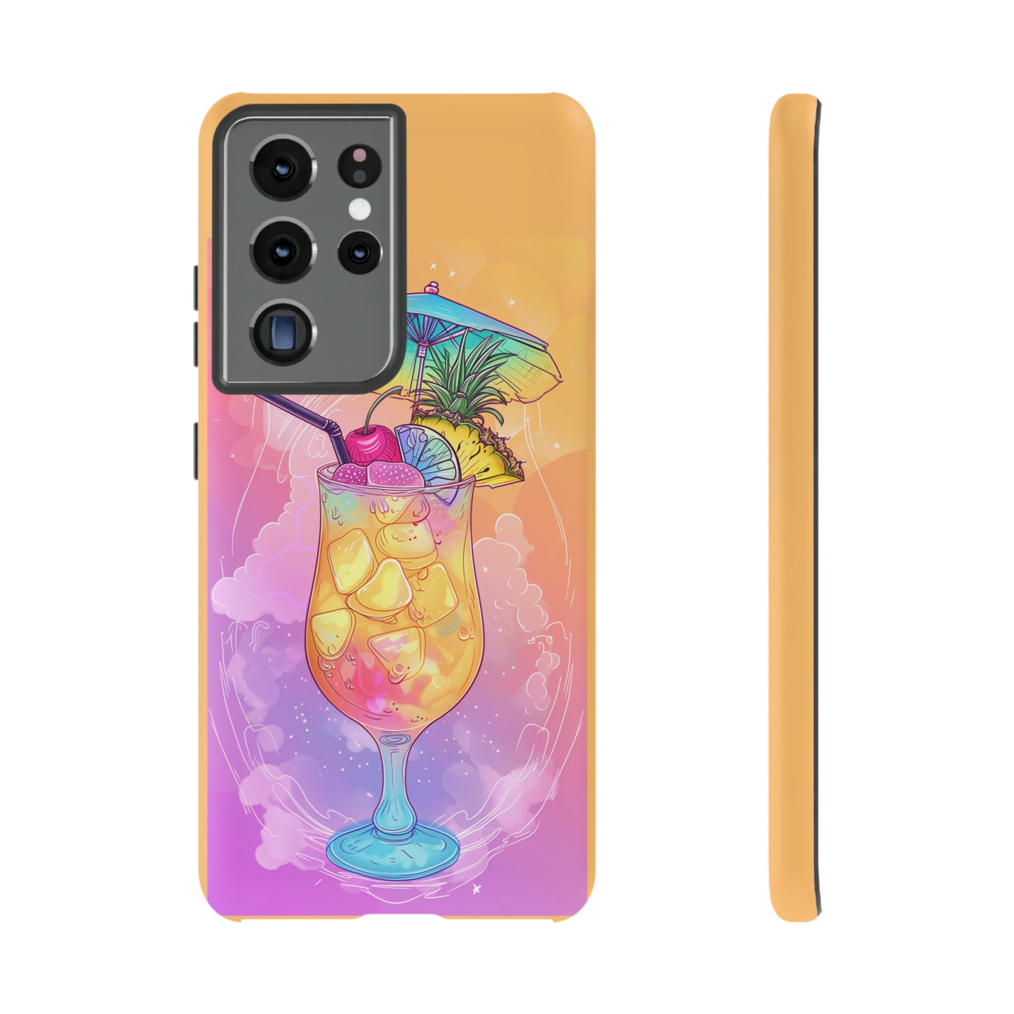 Pina Colada Cocktail Hawaiian Tropical Phone Case, Island Tropics, Wireless Compatible, Protective Cell Phone Case iPhone, Samsung, Pixel