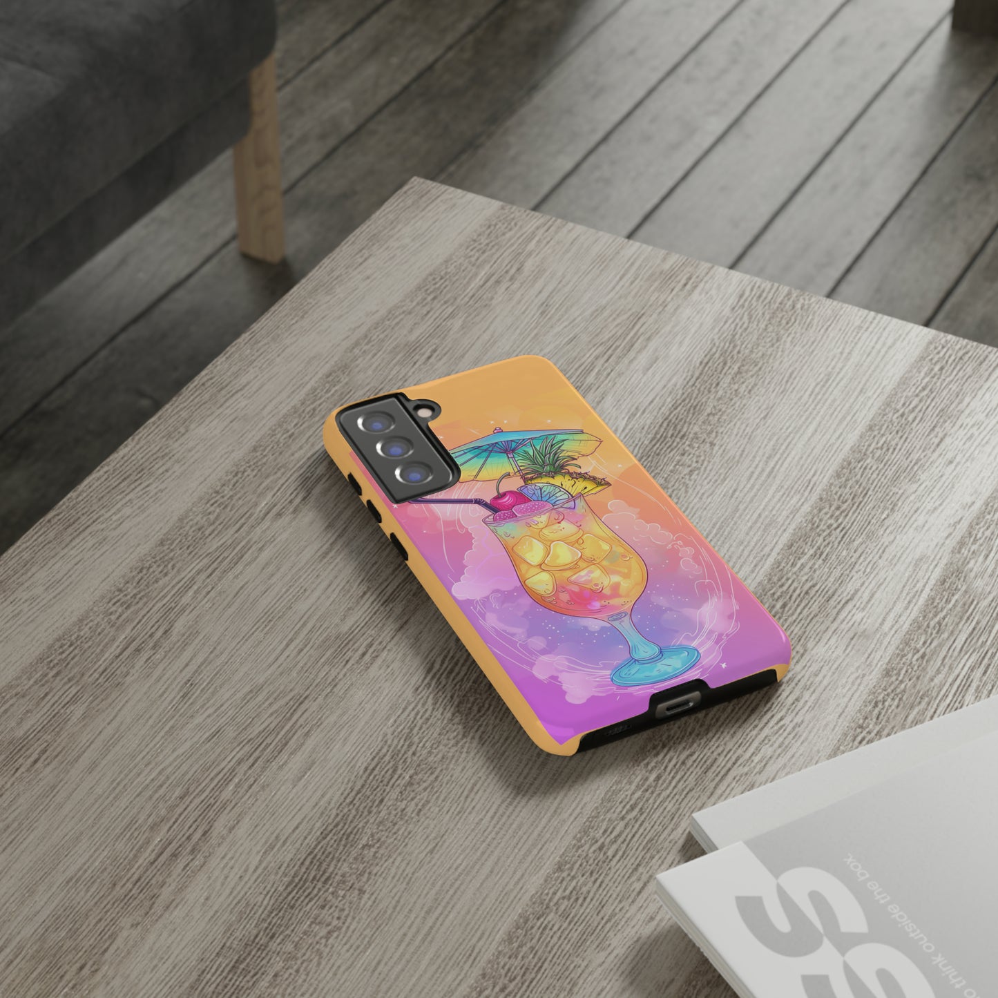 Pina Colada Cocktail Hawaiian Tropical Phone Case, Island Tropics, Wireless Compatible, Protective Cell Phone Case iPhone, Samsung, Pixel