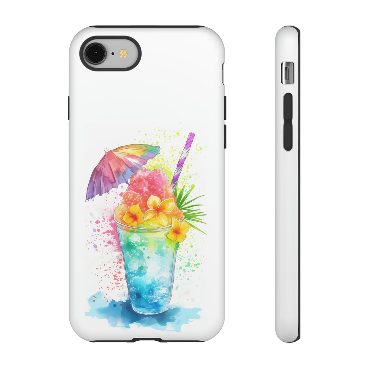 Shave Ice Plumerias Hawaiian Tropical Phone Case, 808, Island Tropics, Wireless Compatible, Protective Cell Case iPhone, Samsung, Pixel