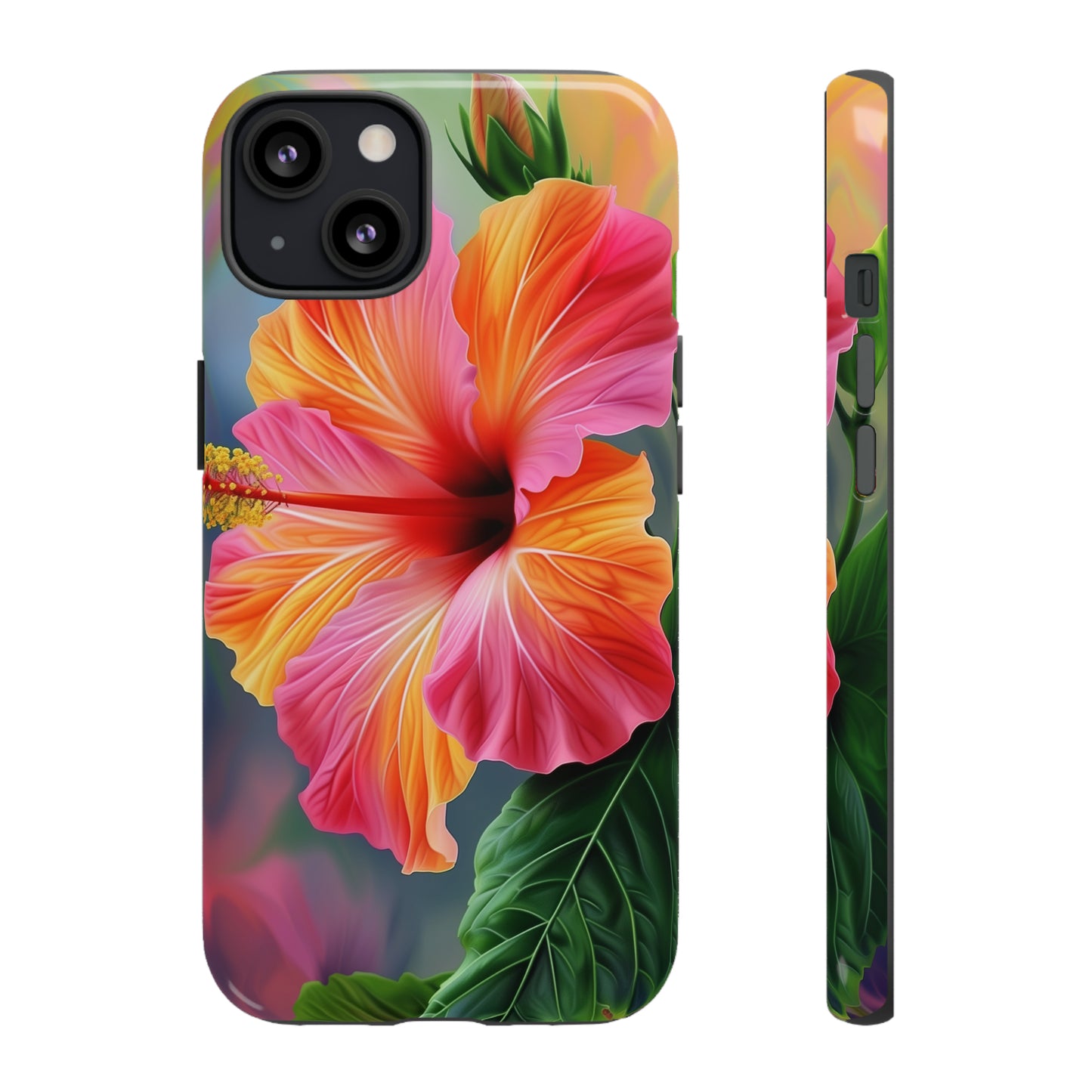 Hibiscus Flower Hawaiian Phone Case, Tropical, Wireless Compatible, Protective Cell Phone Case for iPhone, Samsung, Pixel phones