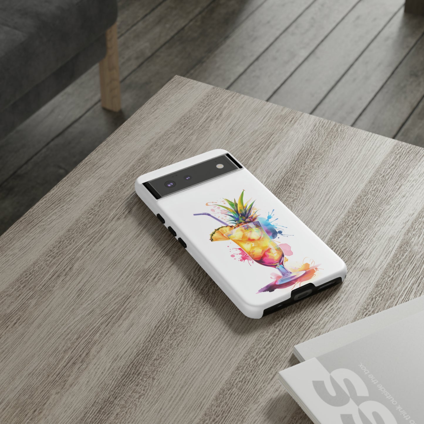 Pina Colada Cocktail Hawaiian Tropical Phone Case, Island Tropics, Wireless Compatible, Protective Cell Phone Case iPhone, Samsung, Pixel