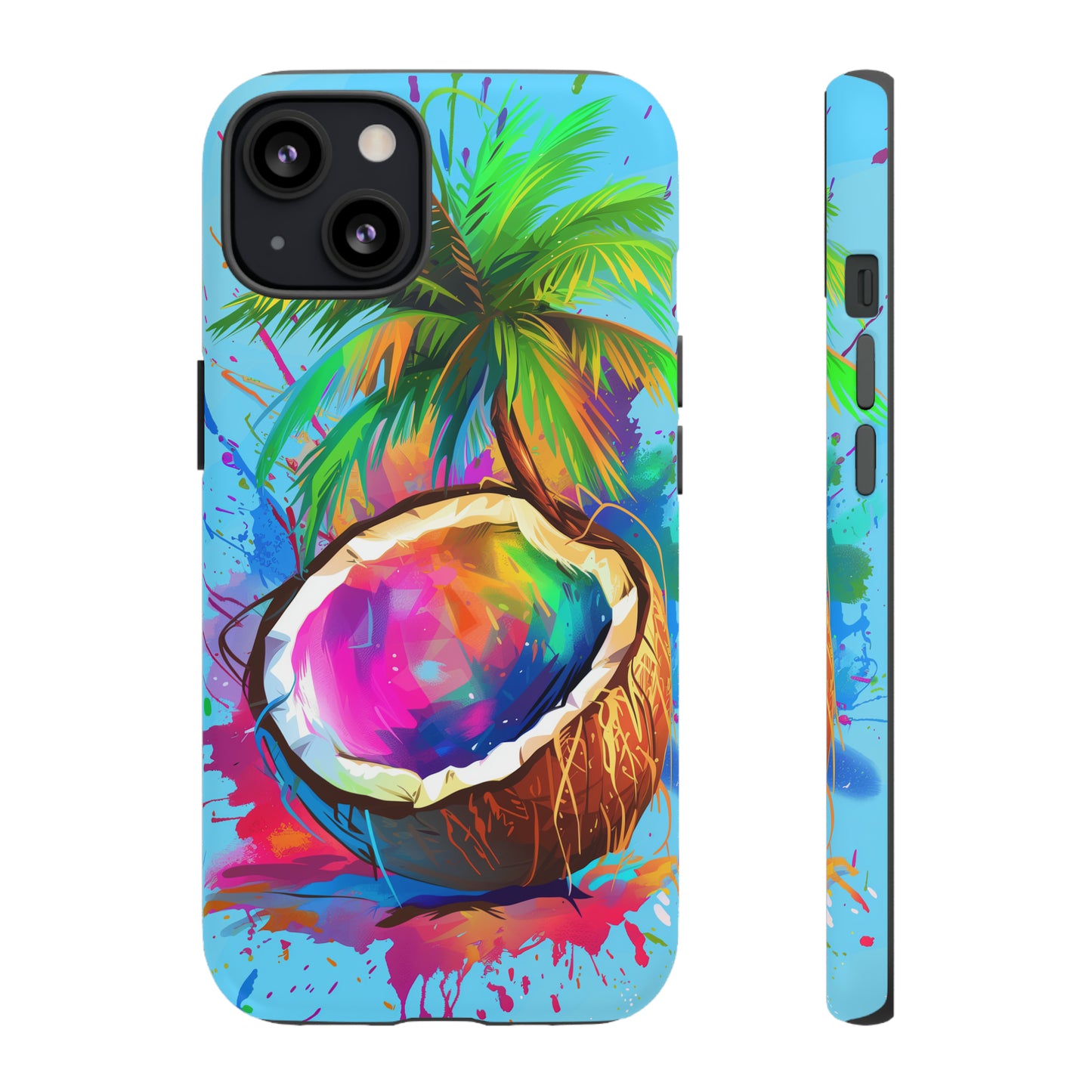 Coconut Colorful Hawaiian Tropical Phone Case, 808, Island Tropics, Wireless Compatible, Protective Cell Phone Case iPhone, Samsung, Pixel