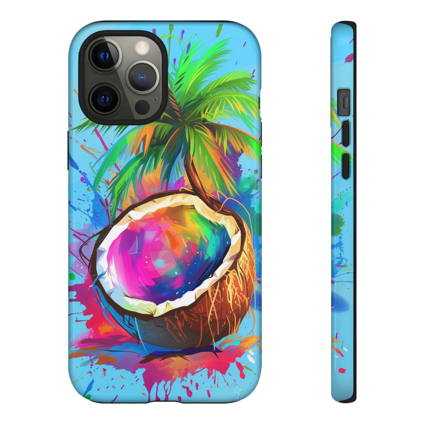 Coconut Colorful Hawaiian Tropical Phone Case, 808, Island Tropics, Wireless Compatible, Protective Cell Phone Case iPhone, Samsung, Pixel