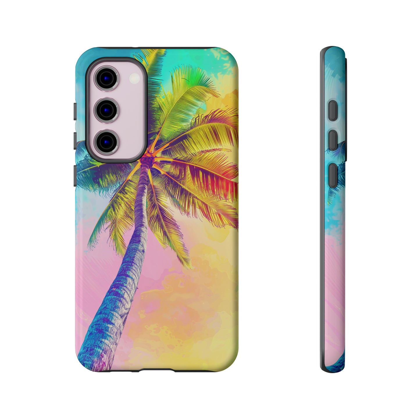 Palm Tree Colorful Hawaiian Tropical Phone Case, 808, Island Tropics, Wireless Compatible, Protective Cell Phone Case iPhone, Samsung, Pixel