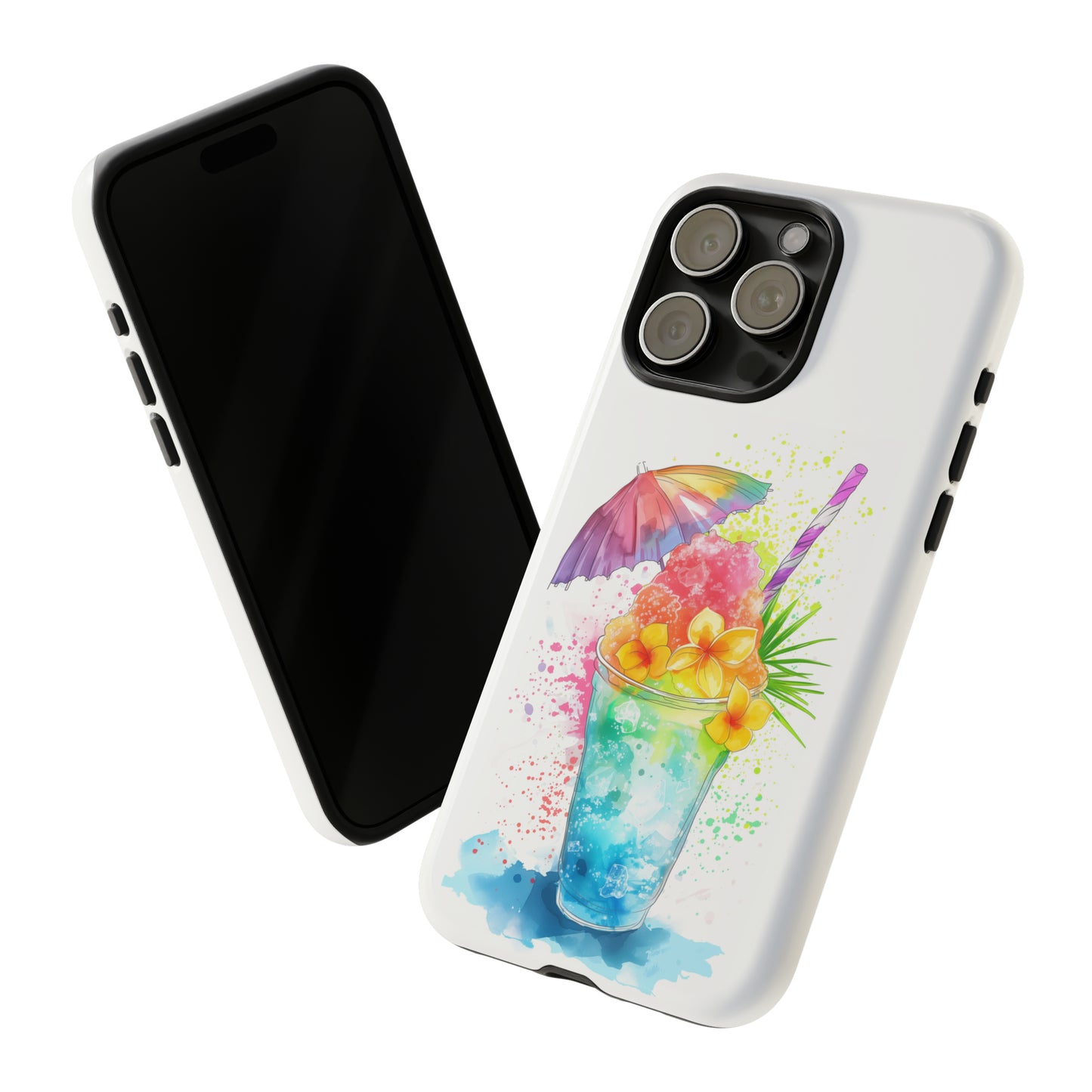 Shave Ice Plumerias Hawaiian Tropical Phone Case, 808, Island Tropics, Wireless Compatible, Protective Cell Case iPhone, Samsung, Pixel