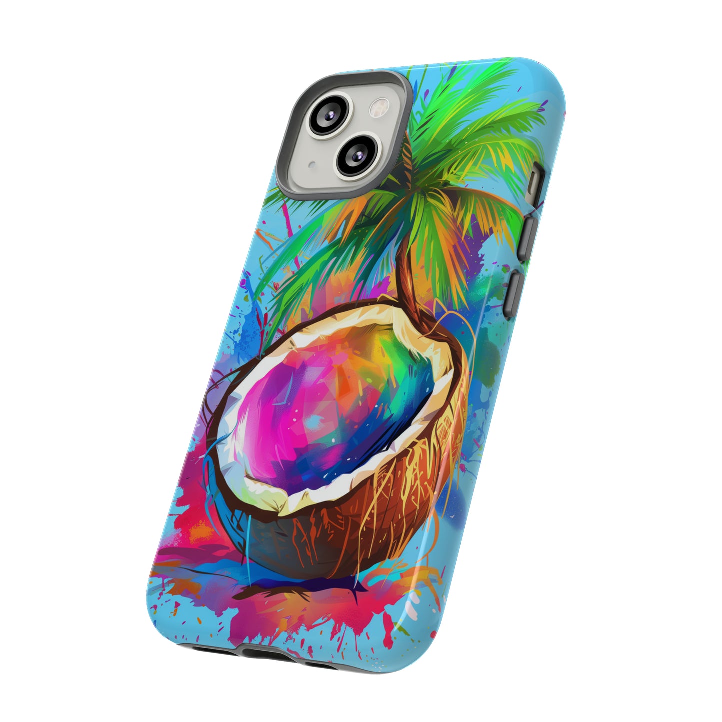Coconut Colorful Hawaiian Tropical Phone Case, 808, Island Tropics, Wireless Compatible, Protective Cell Phone Case iPhone, Samsung, Pixel