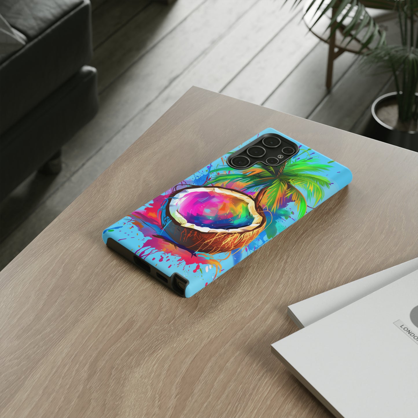 Coconut Colorful Hawaiian Tropical Phone Case, 808, Island Tropics, Wireless Compatible, Protective Cell Phone Case iPhone, Samsung, Pixel