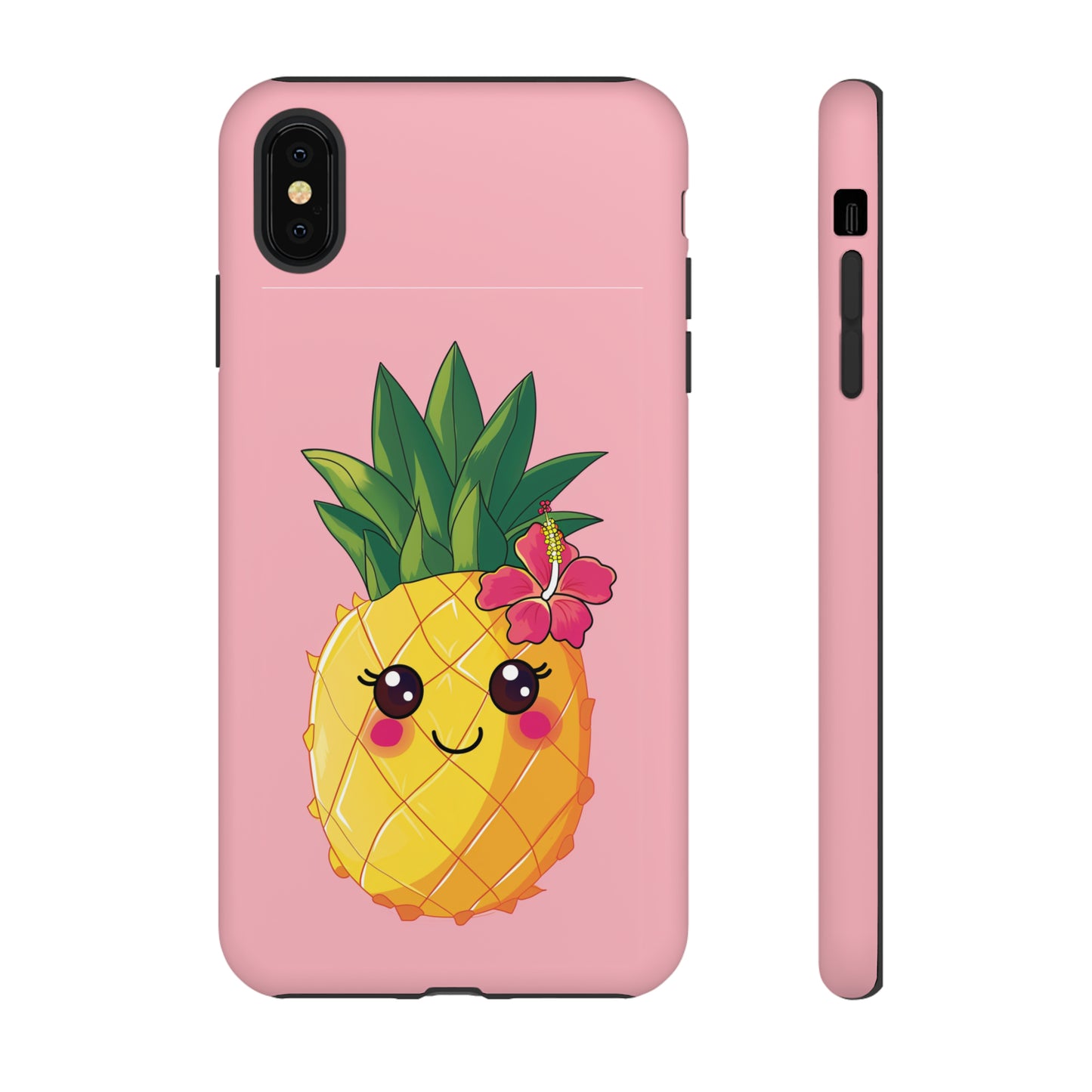 Cute Pineapple Hawaiian Phone Case, Tropical, Hibiscus, Wireless Compatible, Protective Cell Phone Case for iPhone, Samsung, Pixel phones