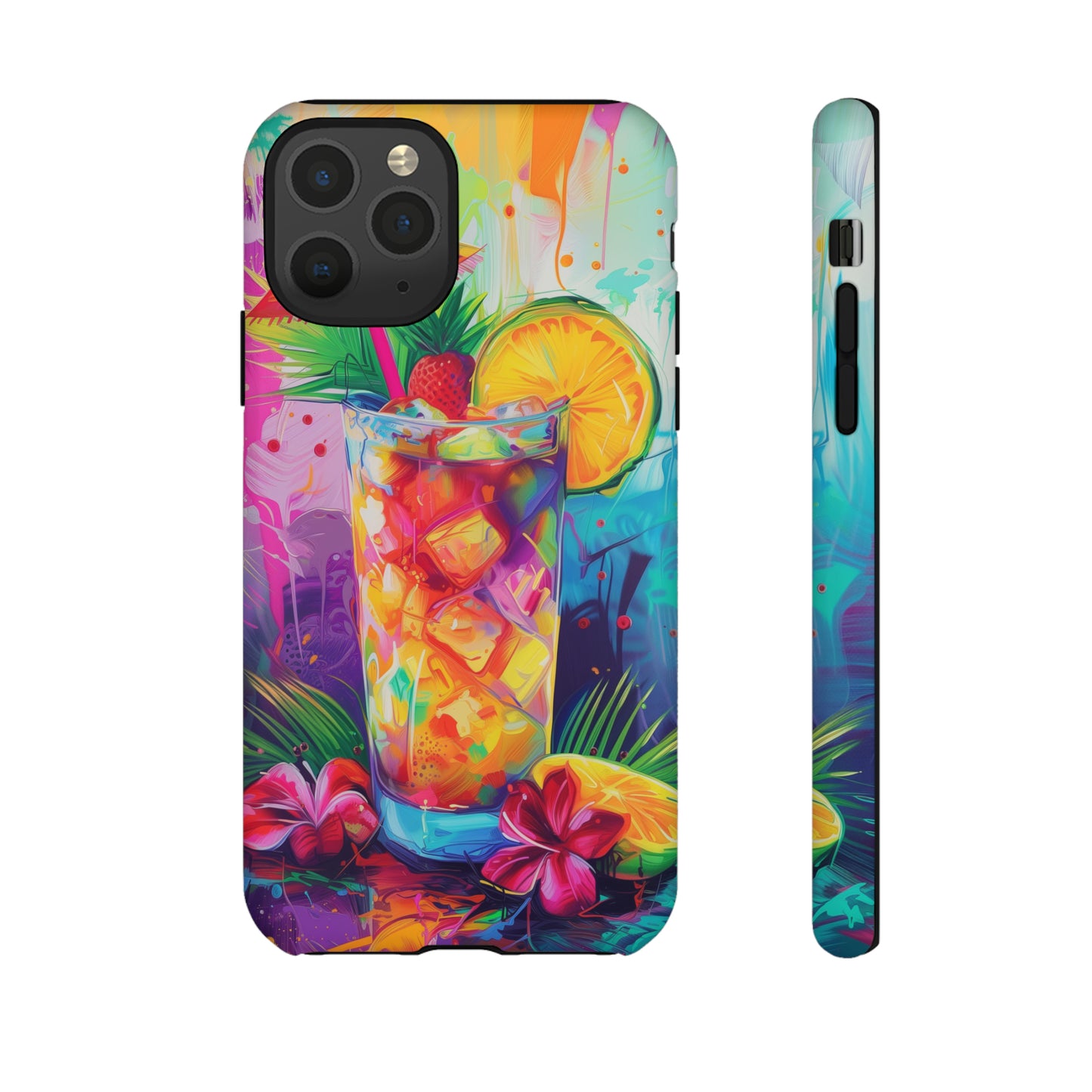 Mai Tai Cocktail Hawaiian Tropical Phone Case, 808, Island Tropics, Wireless Compatible, Protective Cell Phone Case iPhone, Samsung, Pixel
