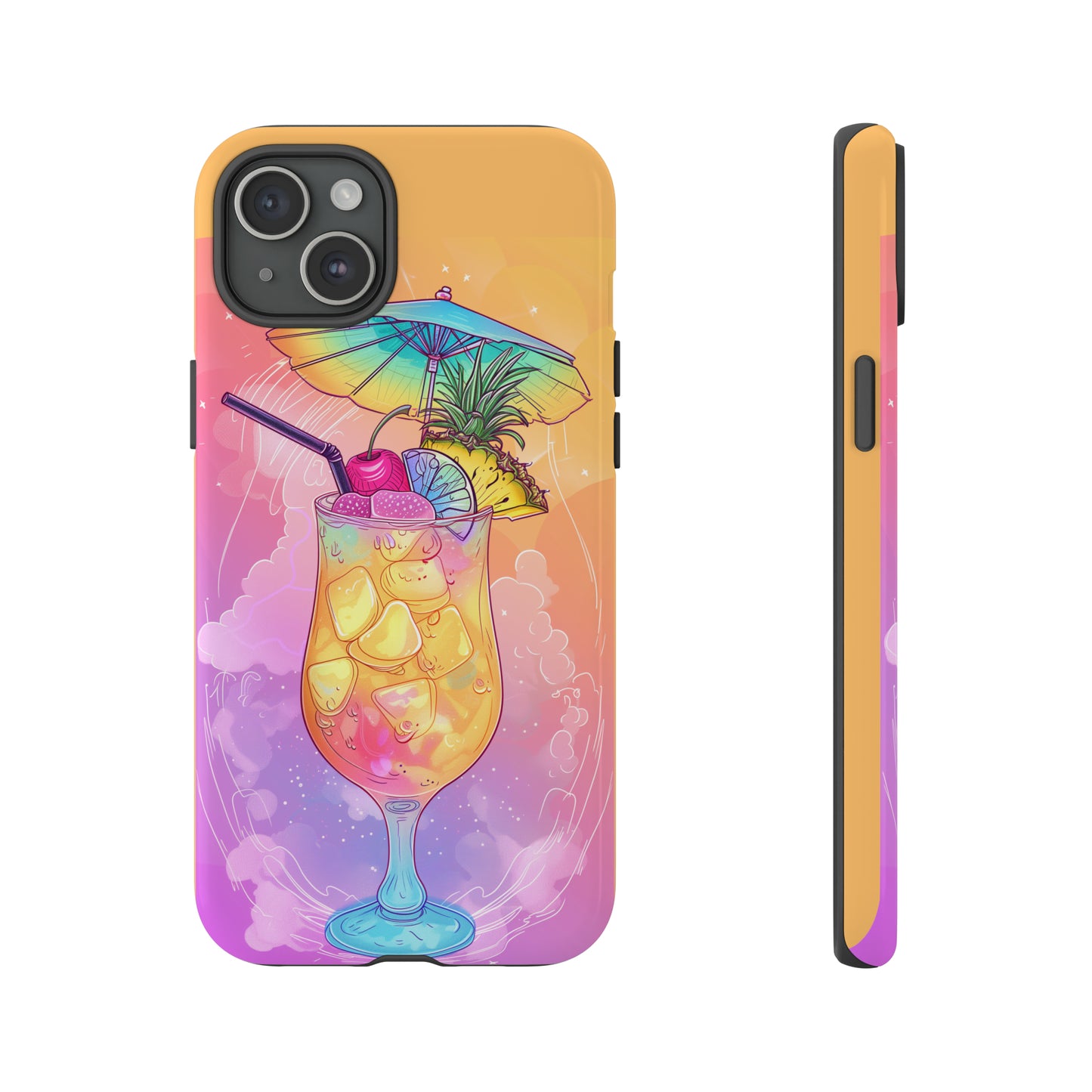 Pina Colada Cocktail Hawaiian Tropical Phone Case, Island Tropics, Wireless Compatible, Protective Cell Phone Case iPhone, Samsung, Pixel