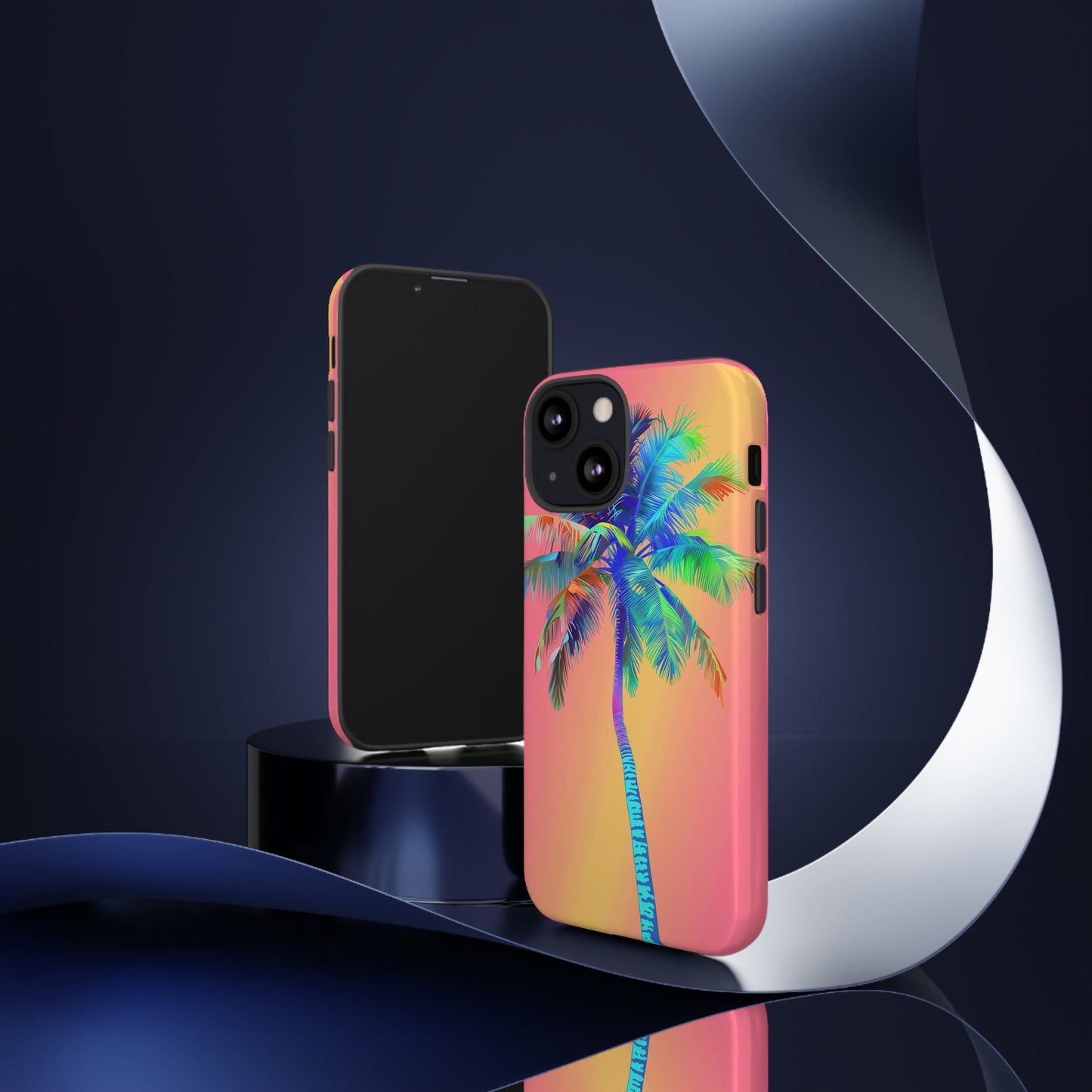 Palm Tree Pink Hawaiian Tropical Phone Case, 808, Island Tropics, Wireless Compatible, Protective Cell Phone Case for iPhone, Samsung, Pixel