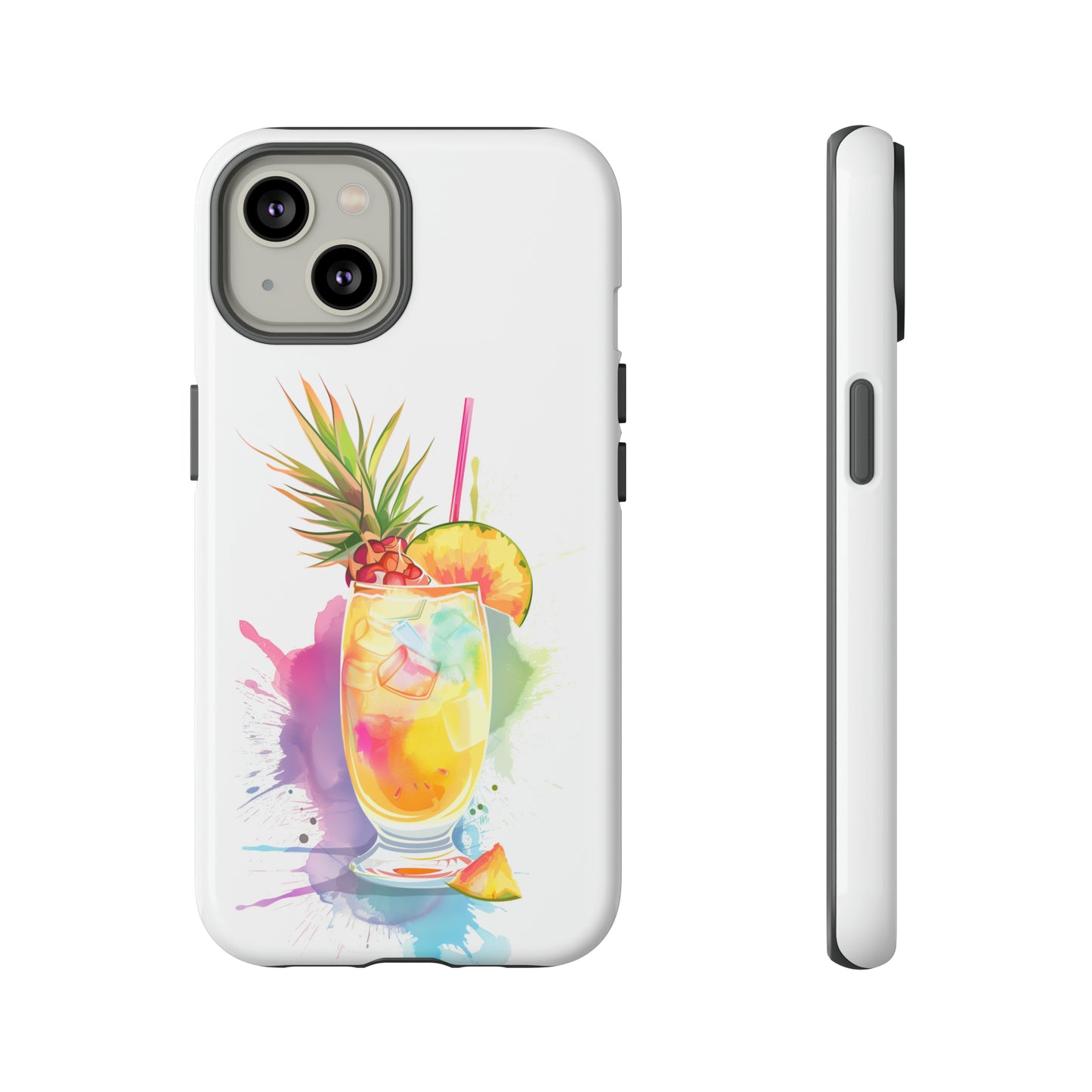 Pina Colada Cocktail Hawaiian Tropical Phone Case, Island Tropics, Wireless Compatible, Protective Cell Phone Case iPhone, Samsung, Pixel