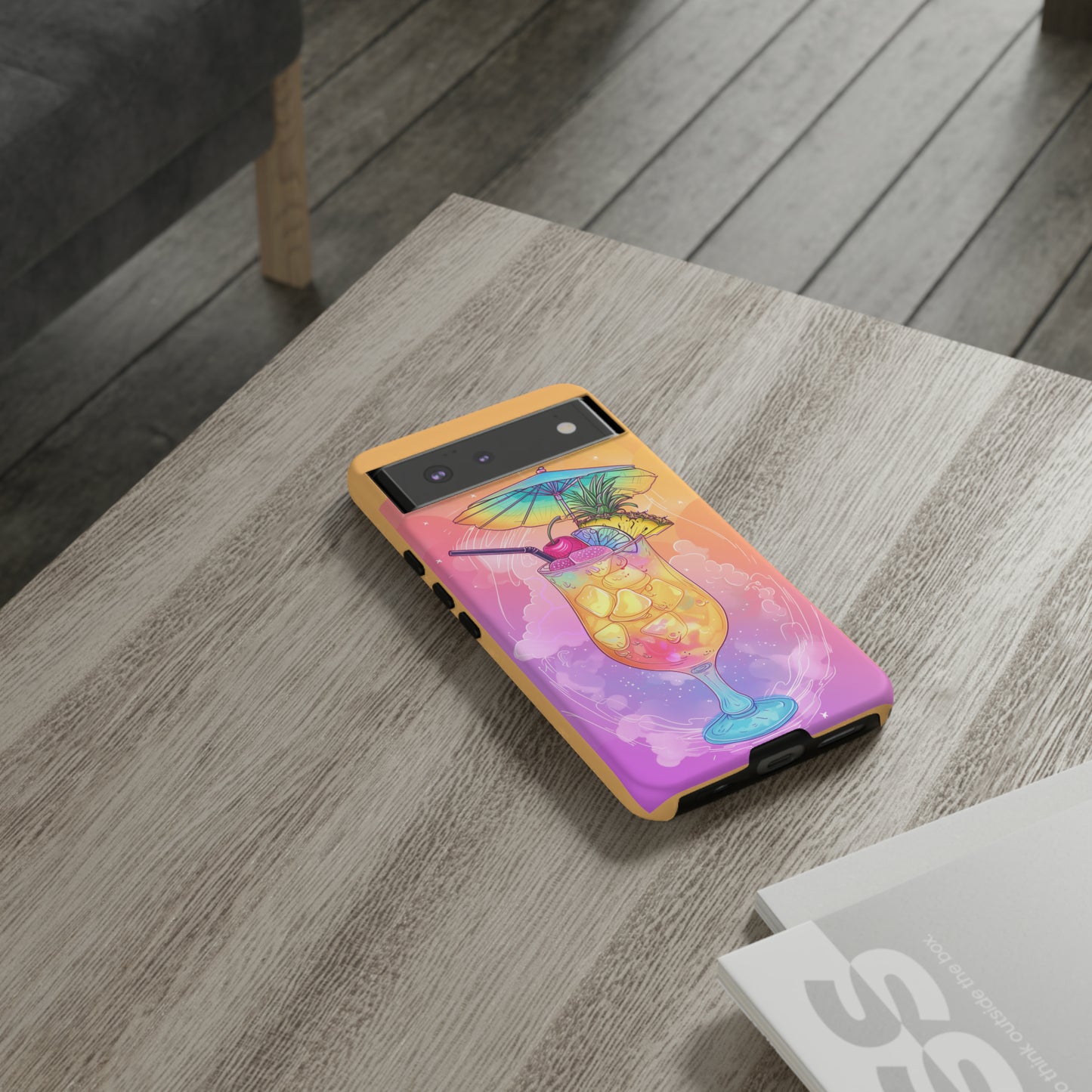 Pina Colada Cocktail Hawaiian Tropical Phone Case, Island Tropics, Wireless Compatible, Protective Cell Phone Case iPhone, Samsung, Pixel
