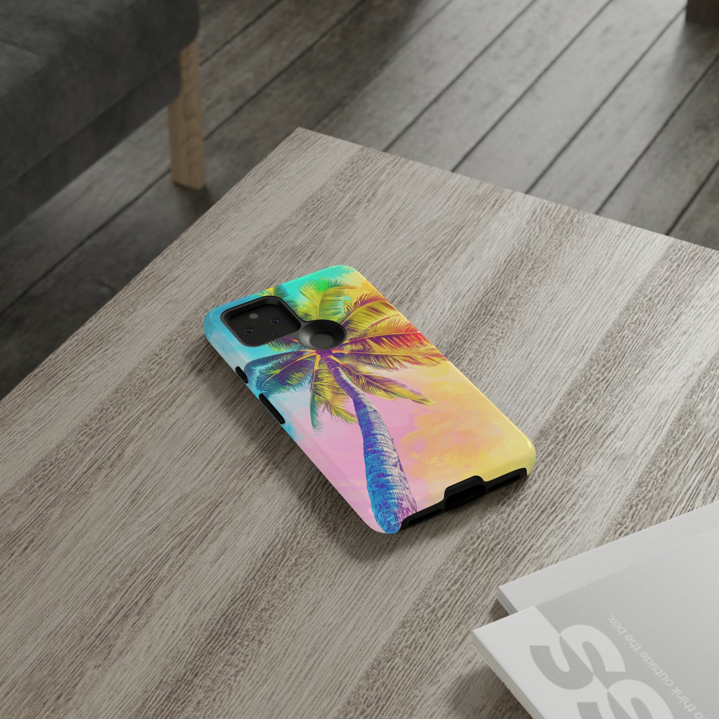Palm Tree Colorful Hawaiian Tropical Phone Case, 808, Island Tropics, Wireless Compatible, Protective Cell Phone Case iPhone, Samsung, Pixel