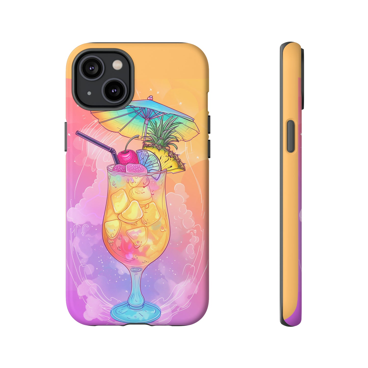 Pina Colada Cocktail Hawaiian Tropical Phone Case, Island Tropics, Wireless Compatible, Protective Cell Phone Case iPhone, Samsung, Pixel