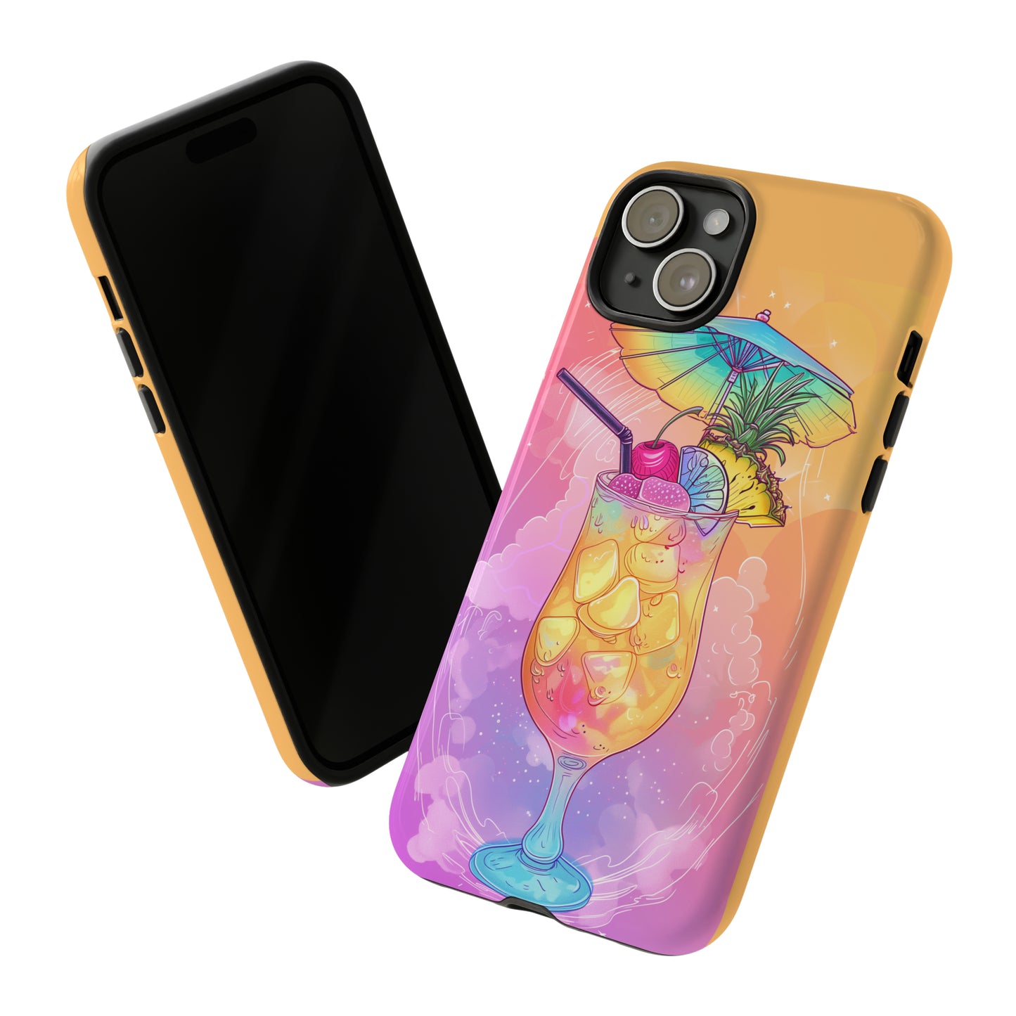 Pina Colada Cocktail Hawaiian Tropical Phone Case, Island Tropics, Wireless Compatible, Protective Cell Phone Case iPhone, Samsung, Pixel