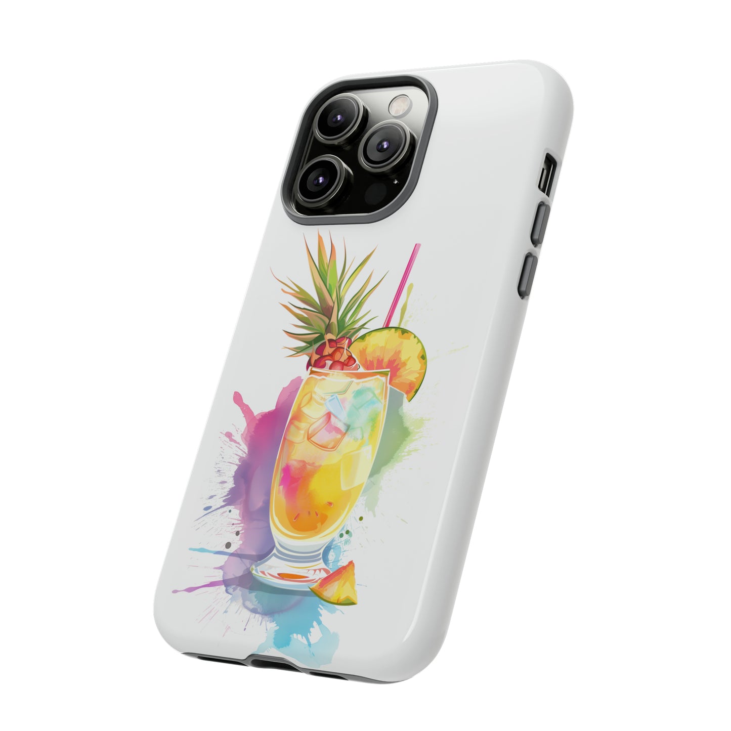 Pina Colada Cocktail Hawaiian Tropical Phone Case, Island Tropics, Wireless Compatible, Protective Cell Phone Case iPhone, Samsung, Pixel