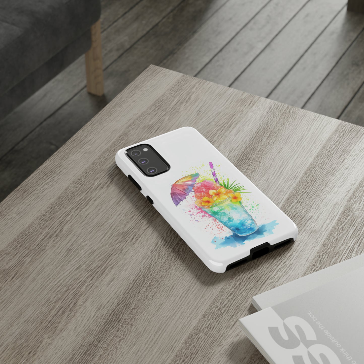 Shave Ice Plumerias Hawaiian Tropical Phone Case, 808, Island Tropics, Wireless Compatible, Protective Cell Case iPhone, Samsung, Pixel