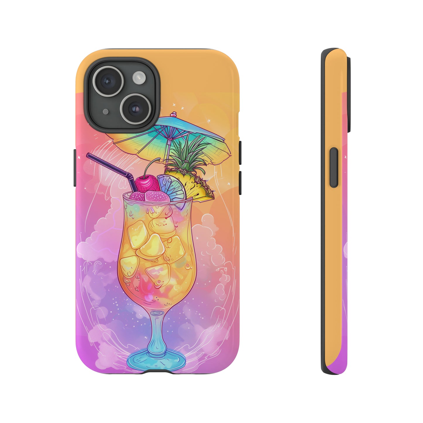 Pina Colada Cocktail Hawaiian Tropical Phone Case, Island Tropics, Wireless Compatible, Protective Cell Phone Case iPhone, Samsung, Pixel