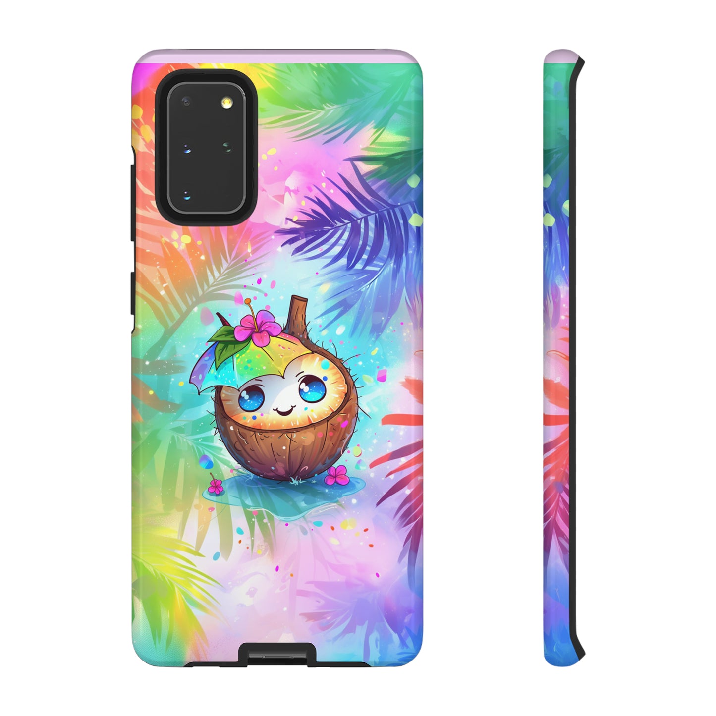 Cute Anime Coconut Hawaiian Tropical Phone Case, 808, Island Tropics, Wireless Compatible, Protective Cell Phone Case iPhone, Samsung, Pixel