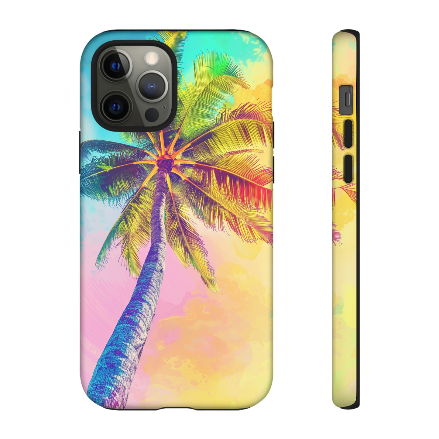 Palm Tree Colorful Hawaiian Tropical Phone Case, 808, Island Tropics, Wireless Compatible, Protective Cell Phone Case iPhone, Samsung, Pixel