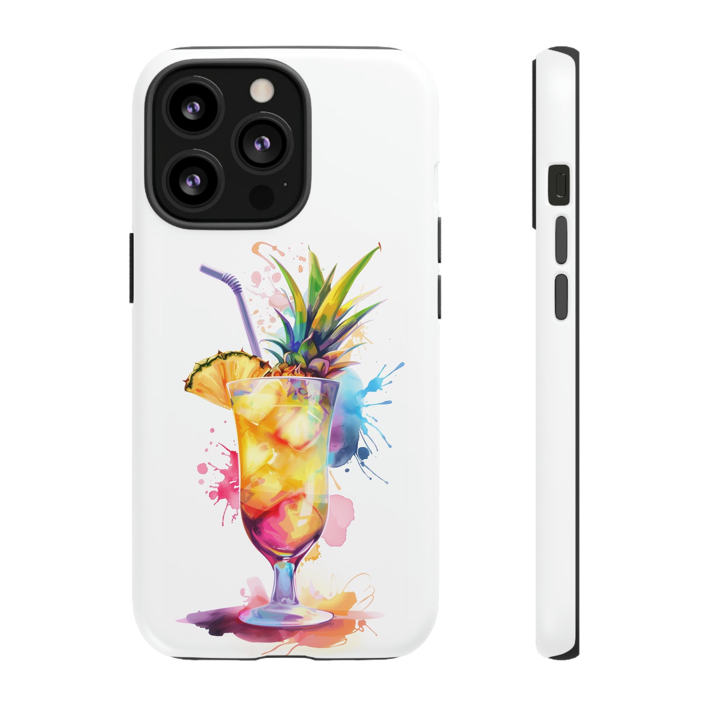 Pina Colada Cocktail Hawaiian Tropical Phone Case, Island Tropics, Wireless Compatible, Protective Cell Phone Case iPhone, Samsung, Pixel