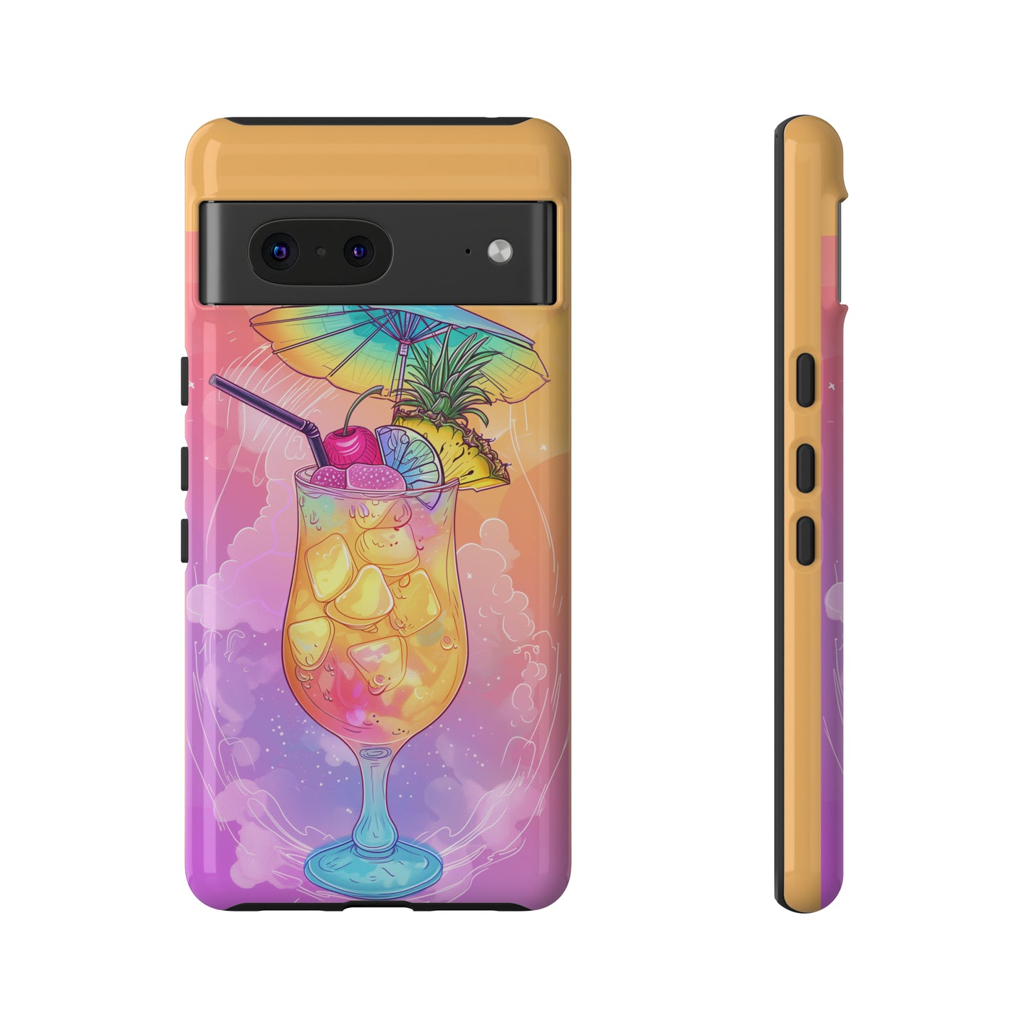 Pina Colada Cocktail Hawaiian Tropical Phone Case, Island Tropics, Wireless Compatible, Protective Cell Phone Case iPhone, Samsung, Pixel