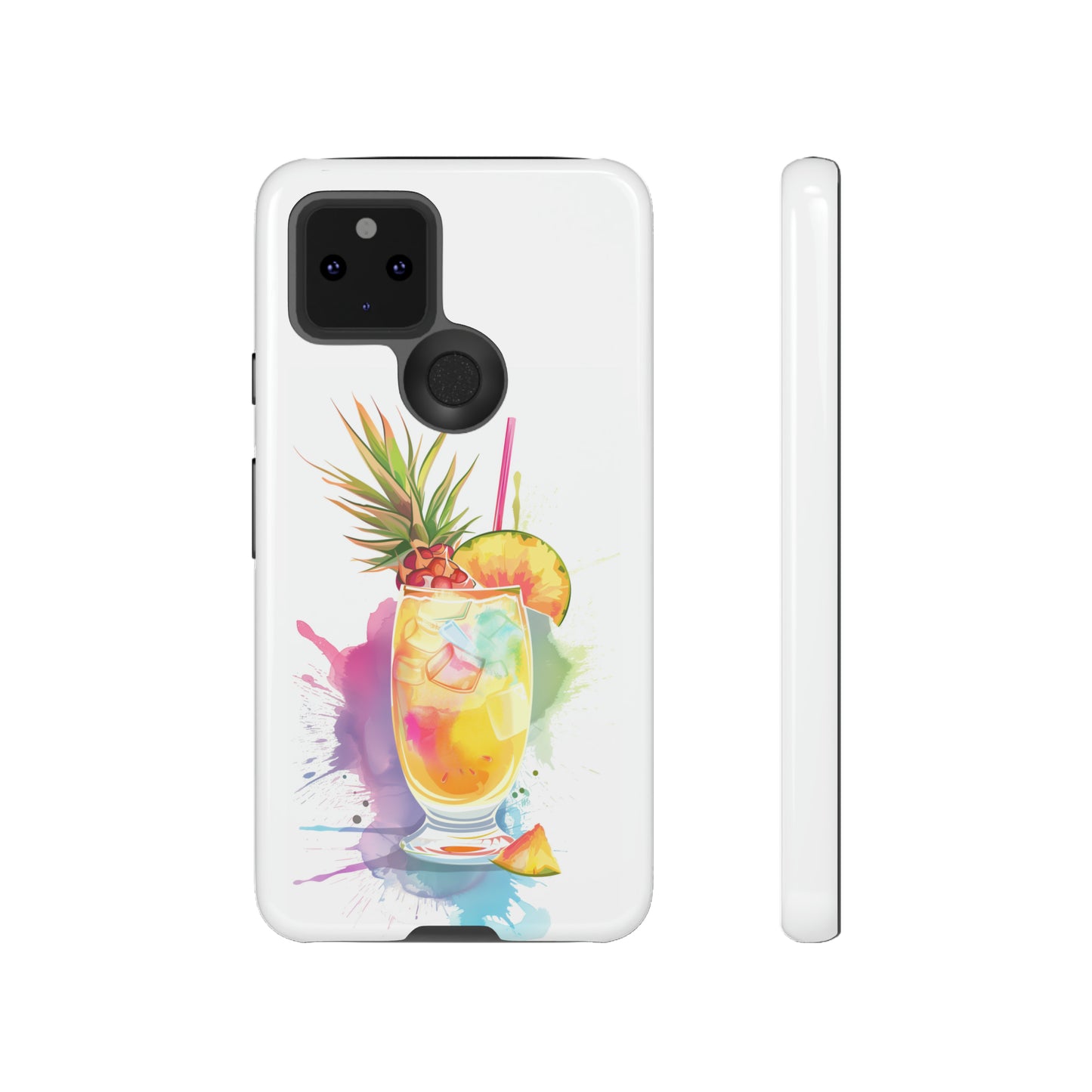 Pina Colada Cocktail Hawaiian Tropical Phone Case, Island Tropics, Wireless Compatible, Protective Cell Phone Case iPhone, Samsung, Pixel