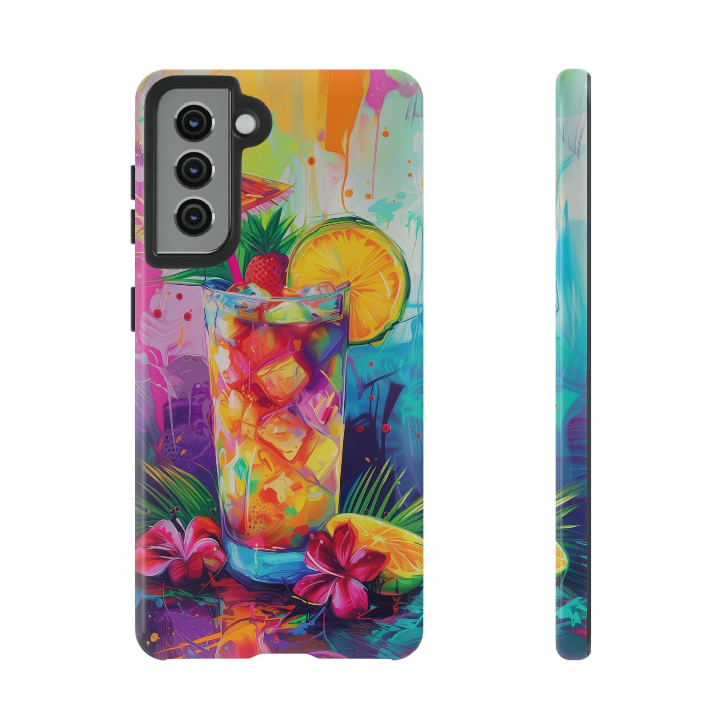 Mai Tai Cocktail Hawaiian Tropical Phone Case, 808, Island Tropics, Wireless Compatible, Protective Cell Phone Case iPhone, Samsung, Pixel