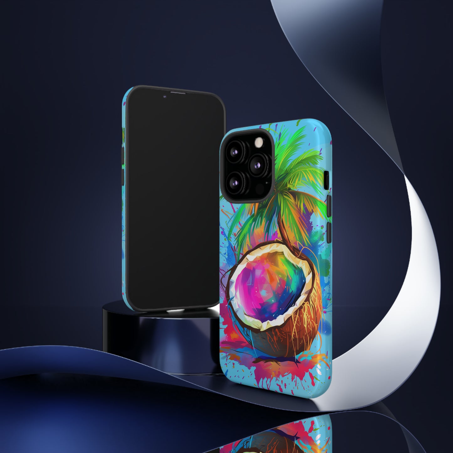 Coconut Colorful Hawaiian Tropical Phone Case, 808, Island Tropics, Wireless Compatible, Protective Cell Phone Case iPhone, Samsung, Pixel