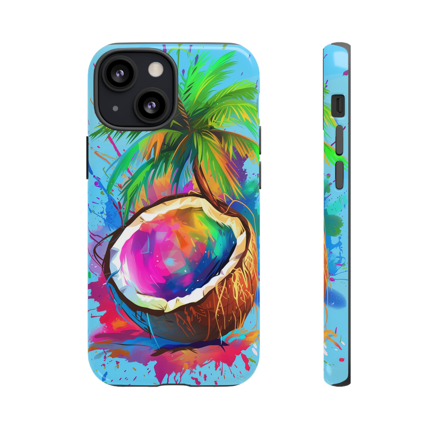 Coconut Colorful Hawaiian Tropical Phone Case, 808, Island Tropics, Wireless Compatible, Protective Cell Phone Case iPhone, Samsung, Pixel