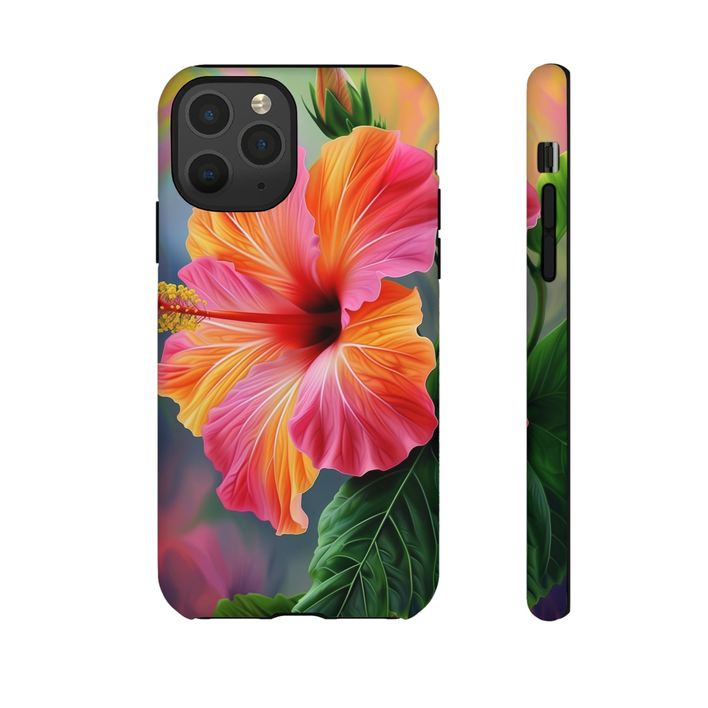 Hibiscus Flower Hawaiian Phone Case, Tropical, Wireless Compatible, Protective Cell Phone Case for iPhone, Samsung, Pixel phones