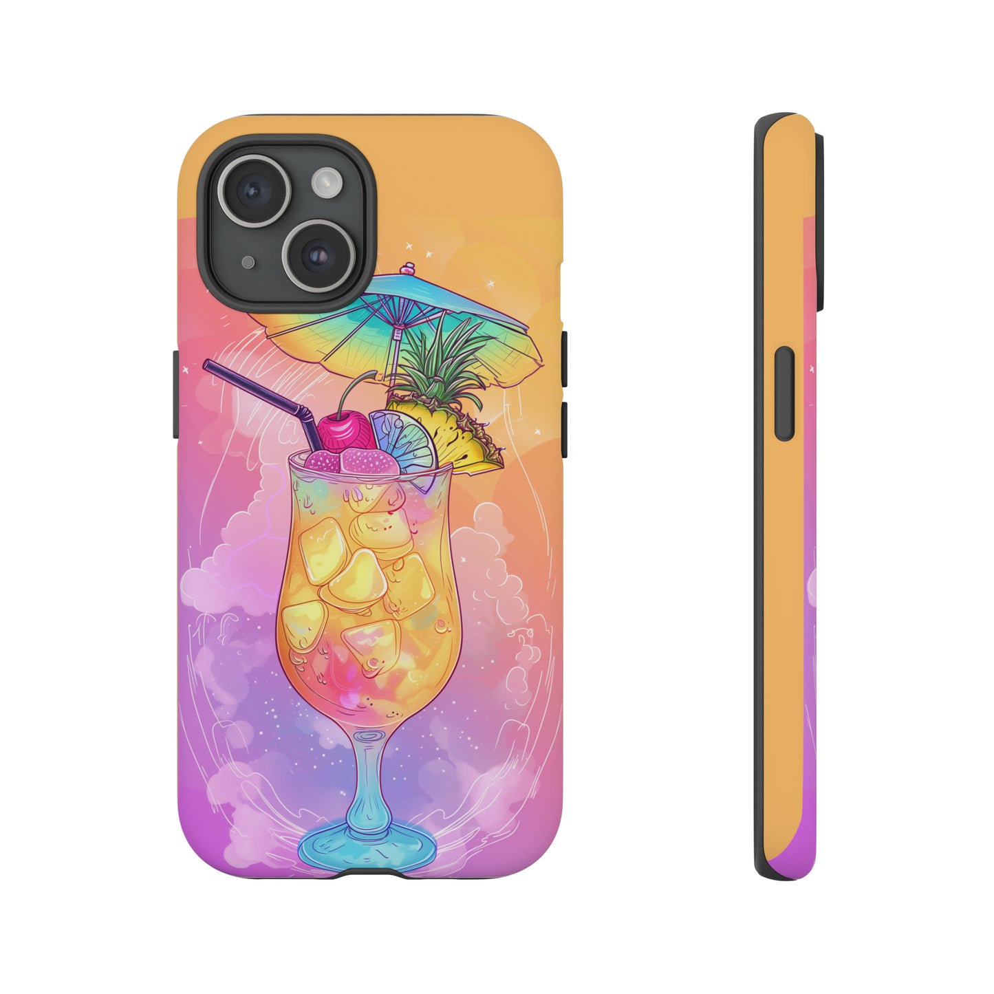 Pina Colada Cocktail Hawaiian Tropical Phone Case, Island Tropics, Wireless Compatible, Protective Cell Phone Case iPhone, Samsung, Pixel