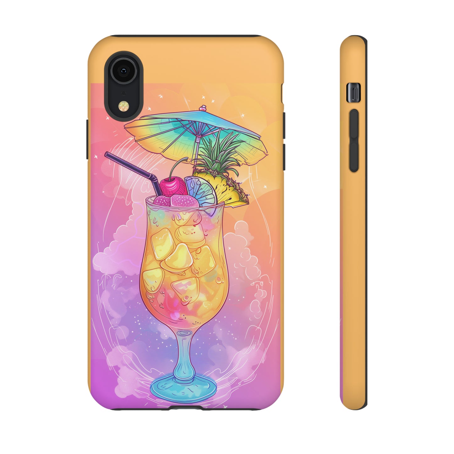 Pina Colada Cocktail Hawaiian Tropical Phone Case, Island Tropics, Wireless Compatible, Protective Cell Phone Case iPhone, Samsung, Pixel