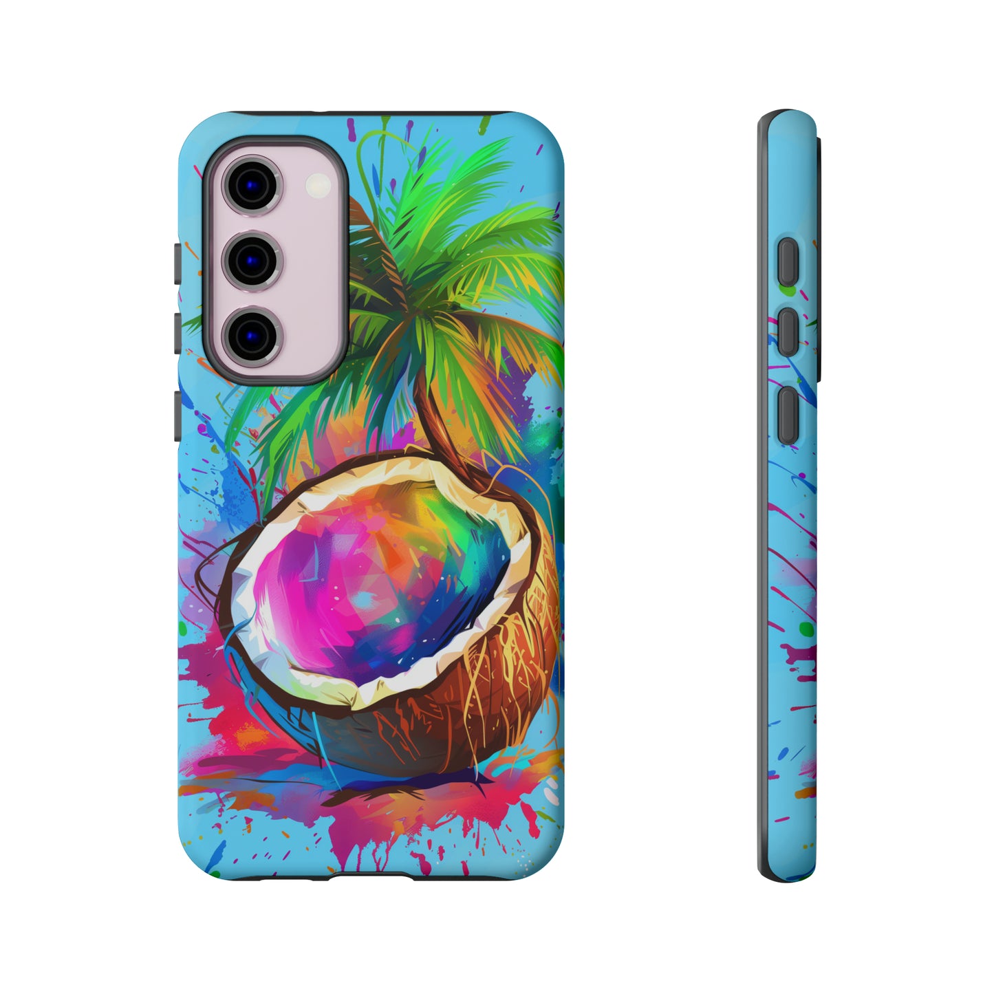 Coconut Colorful Hawaiian Tropical Phone Case, 808, Island Tropics, Wireless Compatible, Protective Cell Phone Case iPhone, Samsung, Pixel