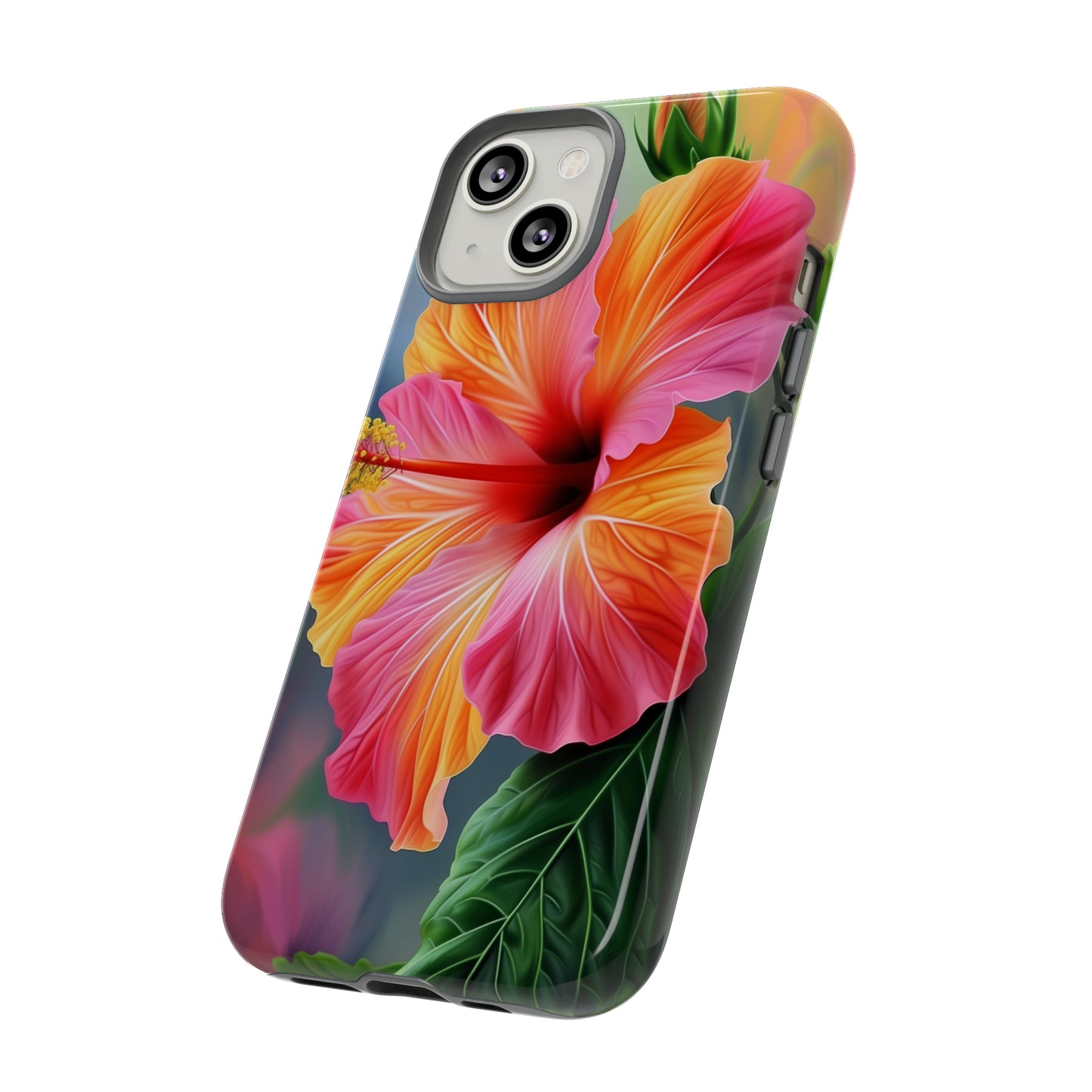 Hibiscus Flower Hawaiian Phone Case, Tropical, Wireless Compatible, Protective Cell Phone Case for iPhone, Samsung, Pixel phones