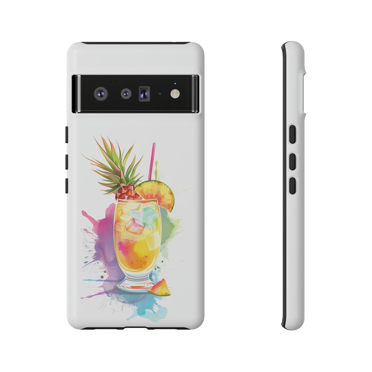 Pina Colada Cocktail Hawaiian Tropical Phone Case, Island Tropics, Wireless Compatible, Protective Cell Phone Case iPhone, Samsung, Pixel